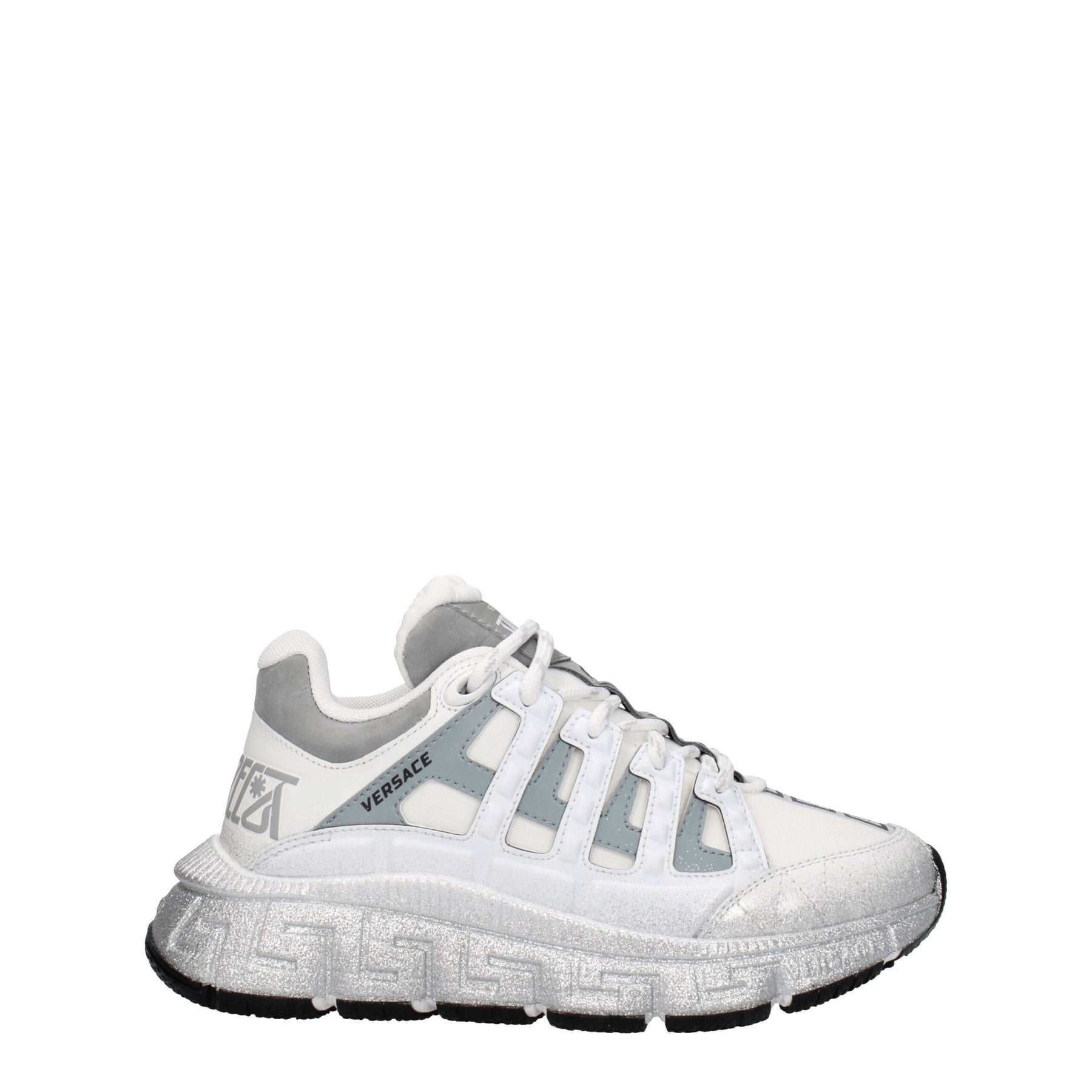 Versace White Fabric Athletic Sneakers | Regal Royce