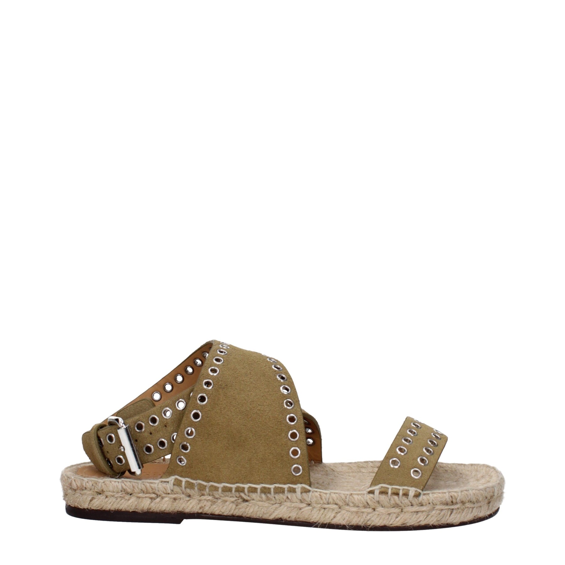 Isabel Marant Green Leather Flat Sandals | Regal Royce