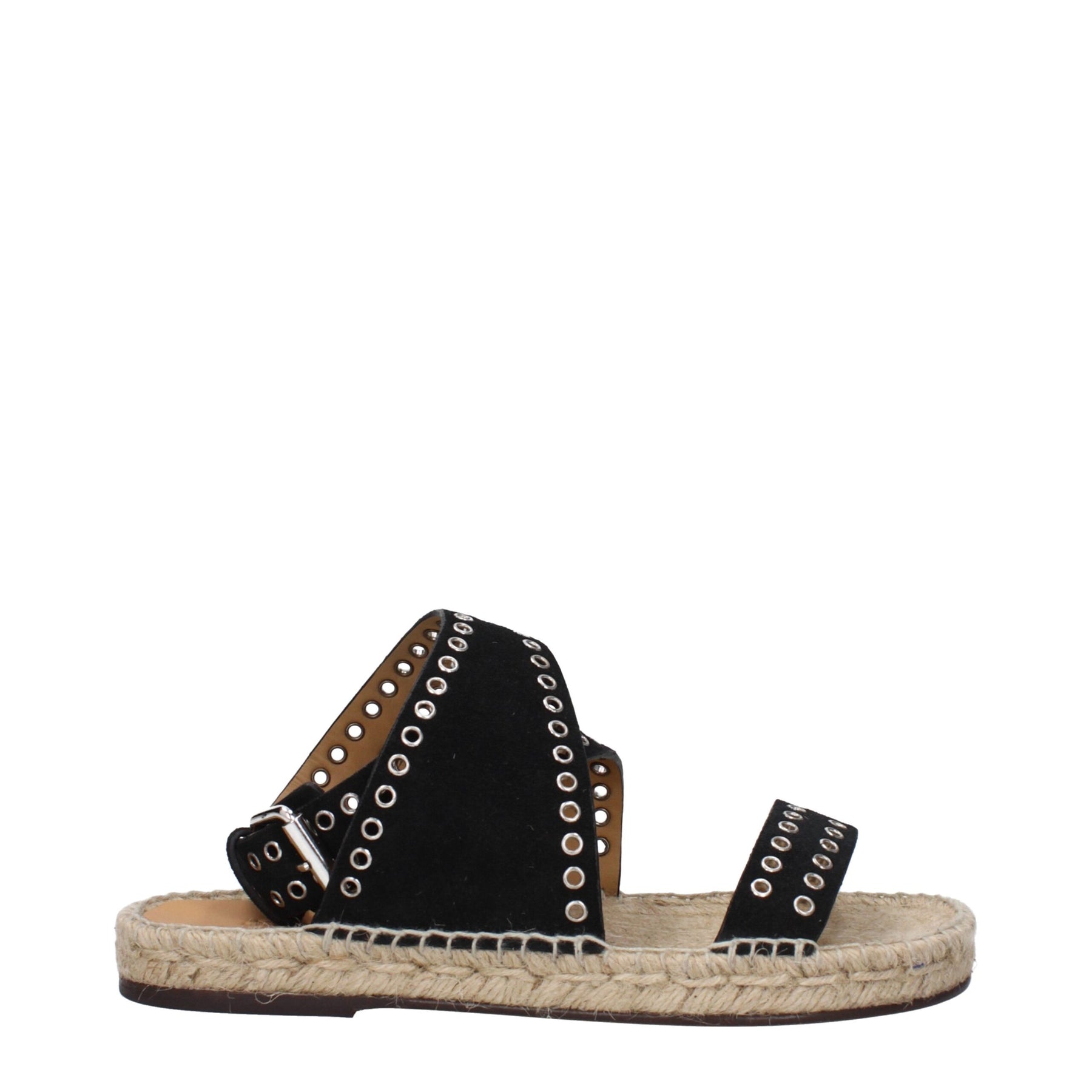 Isabel Marant Black Leather Flat Sandals | Regal Royce