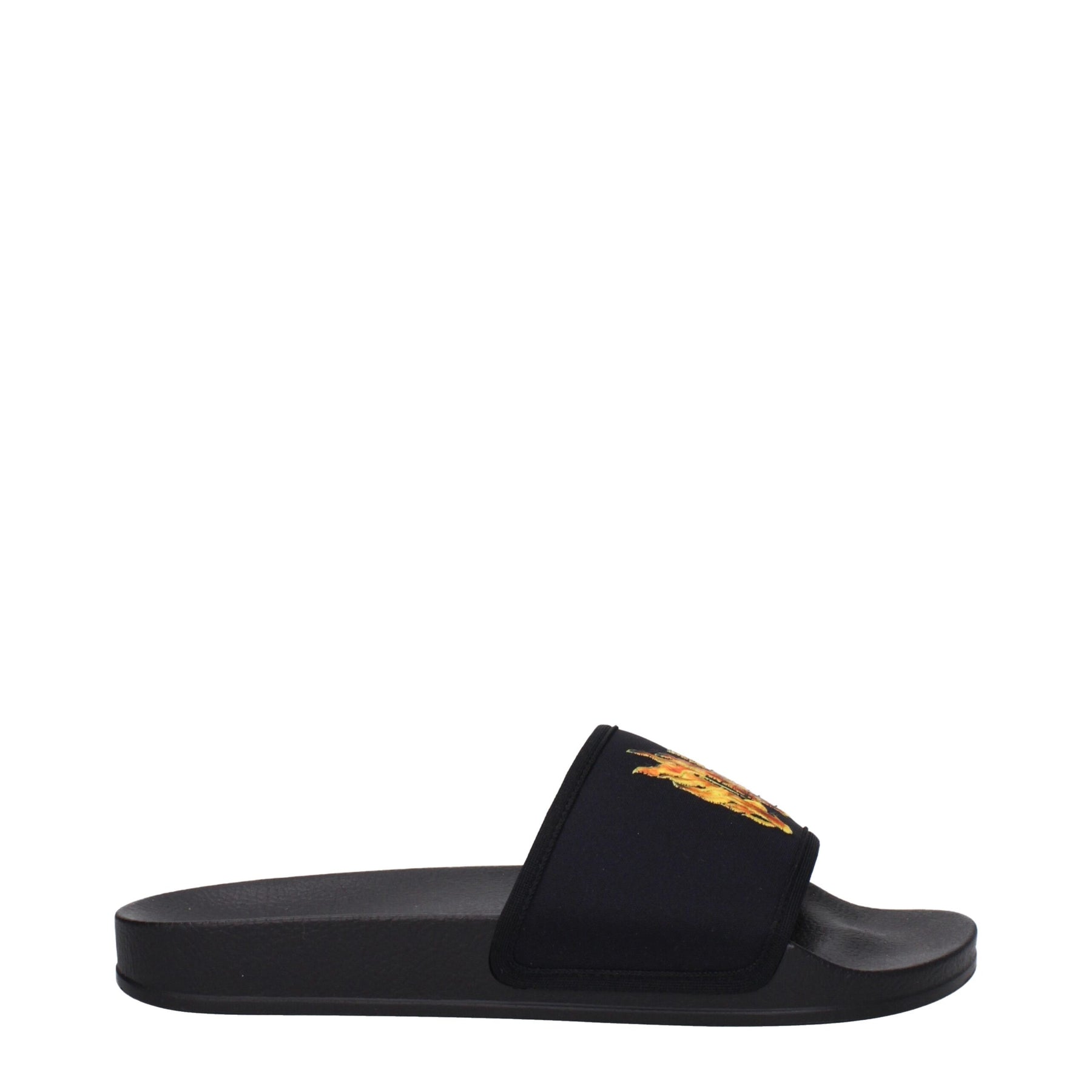 Palm Angels Black Fabric Slippers | Regal Royce