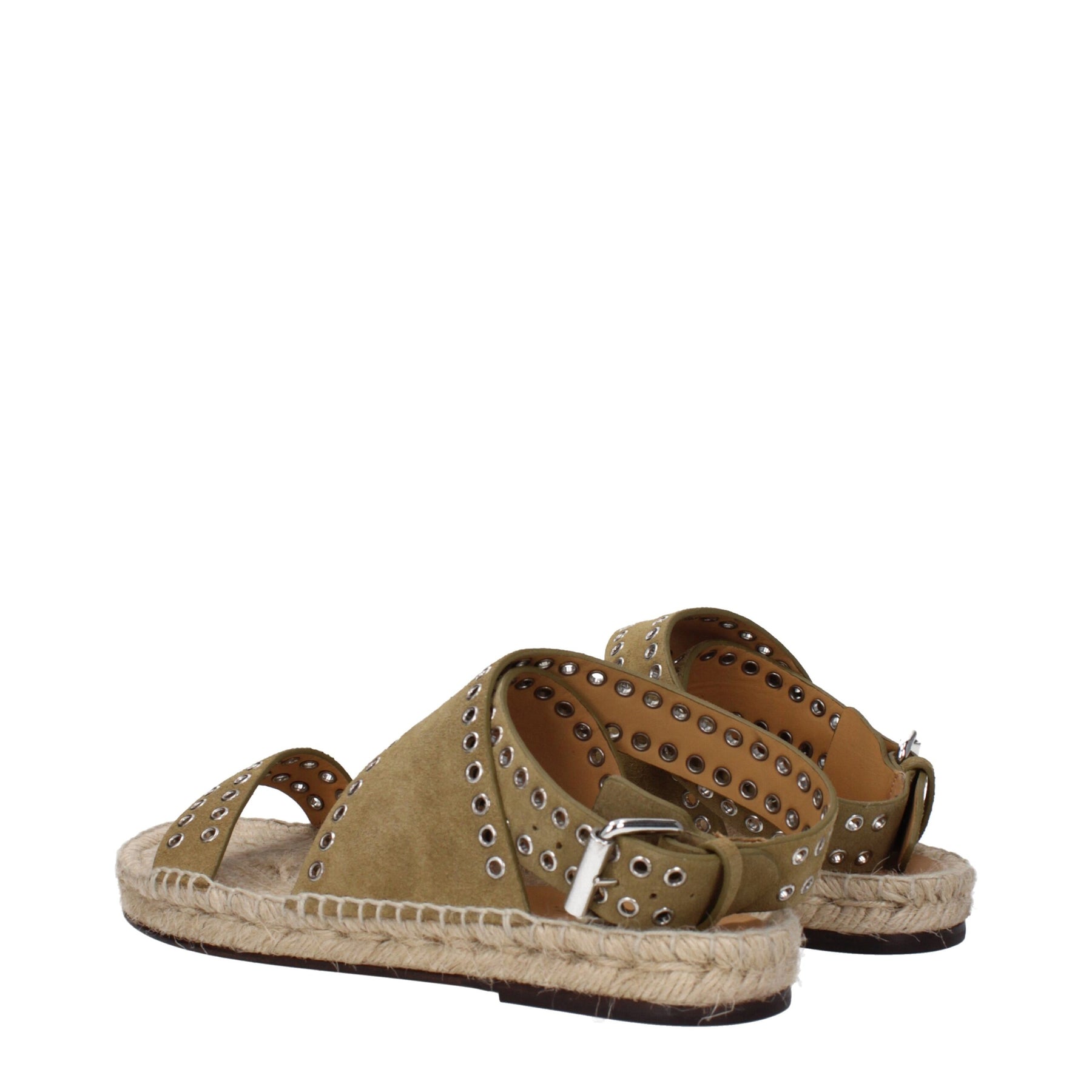 Isabel Marant Green Leather Flat Sandals | Regal Royce