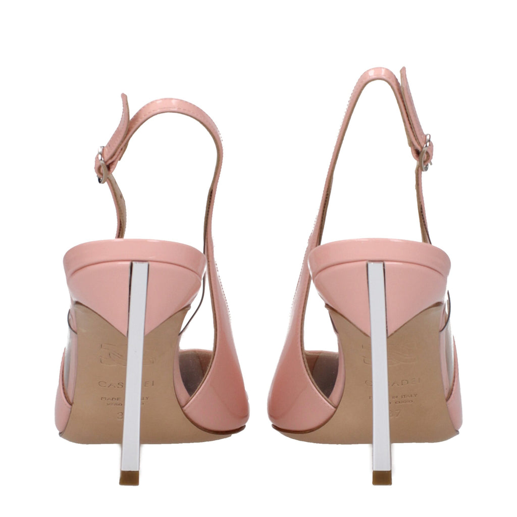 Casadei Pink Leather High Heel Pumps