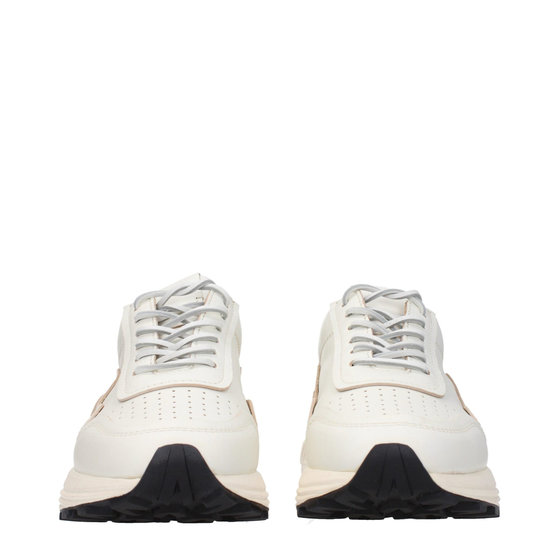 Buttero White Leather Low Top Sneakers
