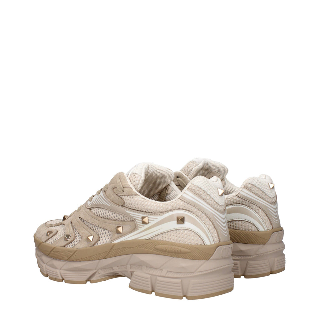 Valentino Garavani Beige Fabric Low Top Sneakers