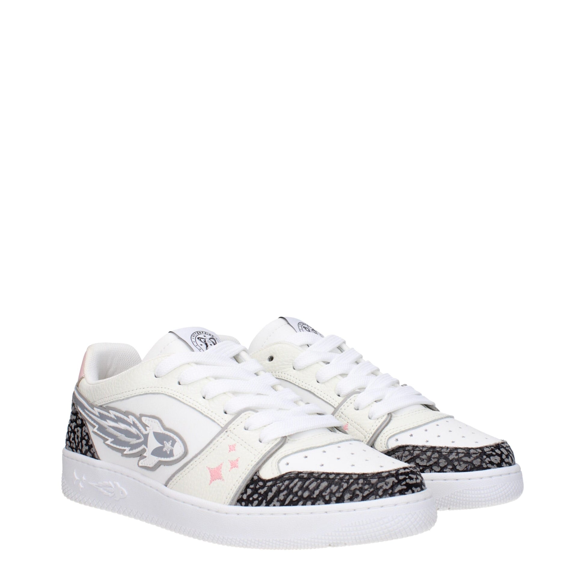 Enterprise Japan White Leather Athletic Sneakers
