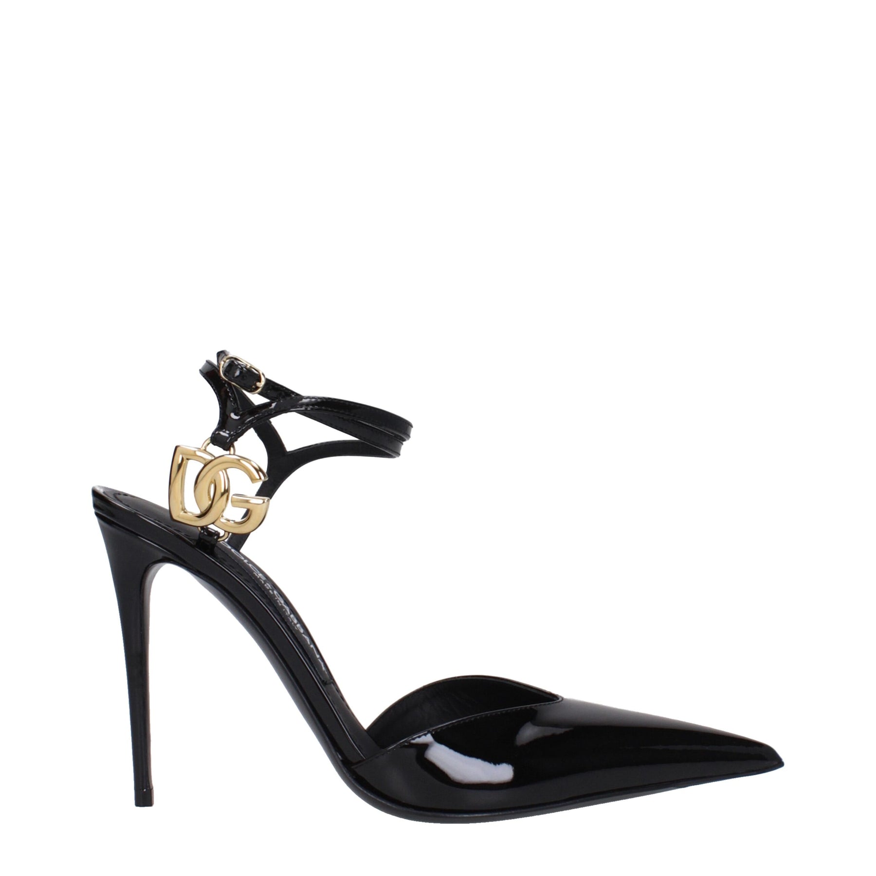 Dolce & Gabbana Black Leather Stiletto Heel Sandals | Regal Royce