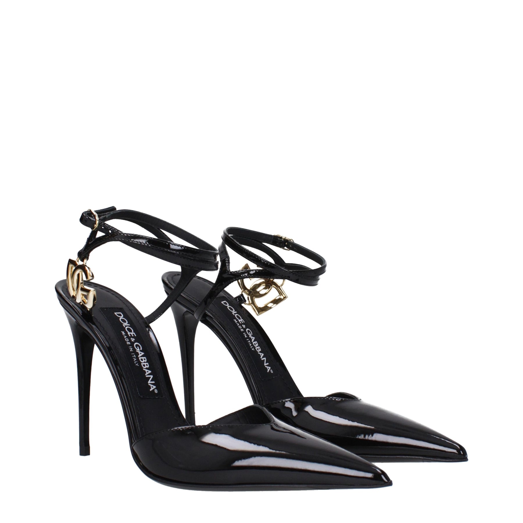 Dolce & Gabbana Black Leather Stiletto Heel Sandals | Regal Royce