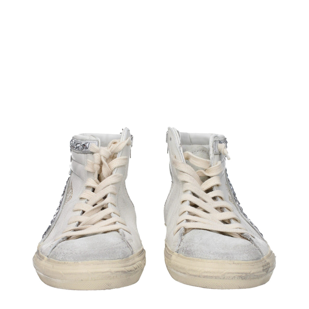 Golden Goose White Leather High Top Sneakers