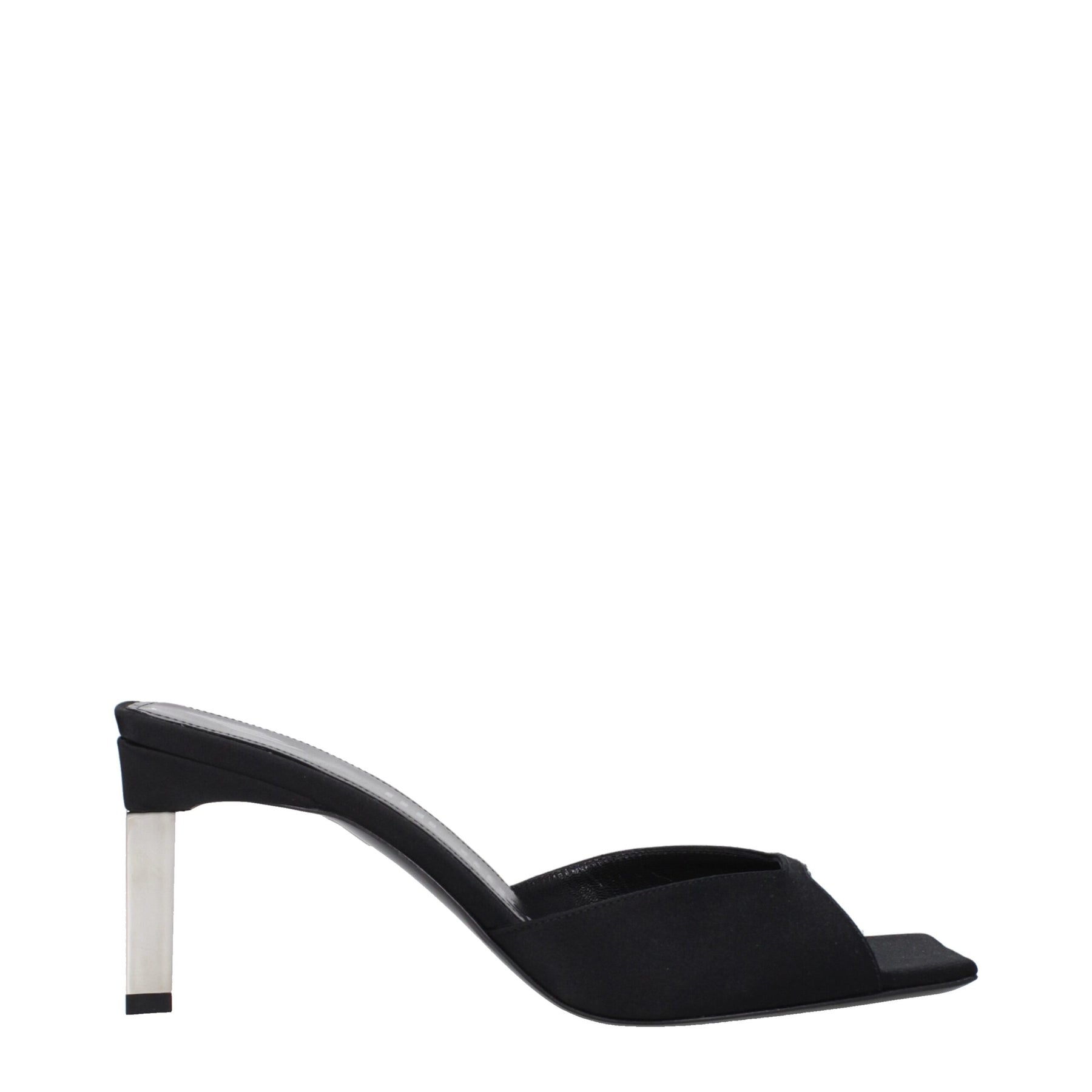 The Attico Black Satin Stiletto Heel Sandals | Regal Royce