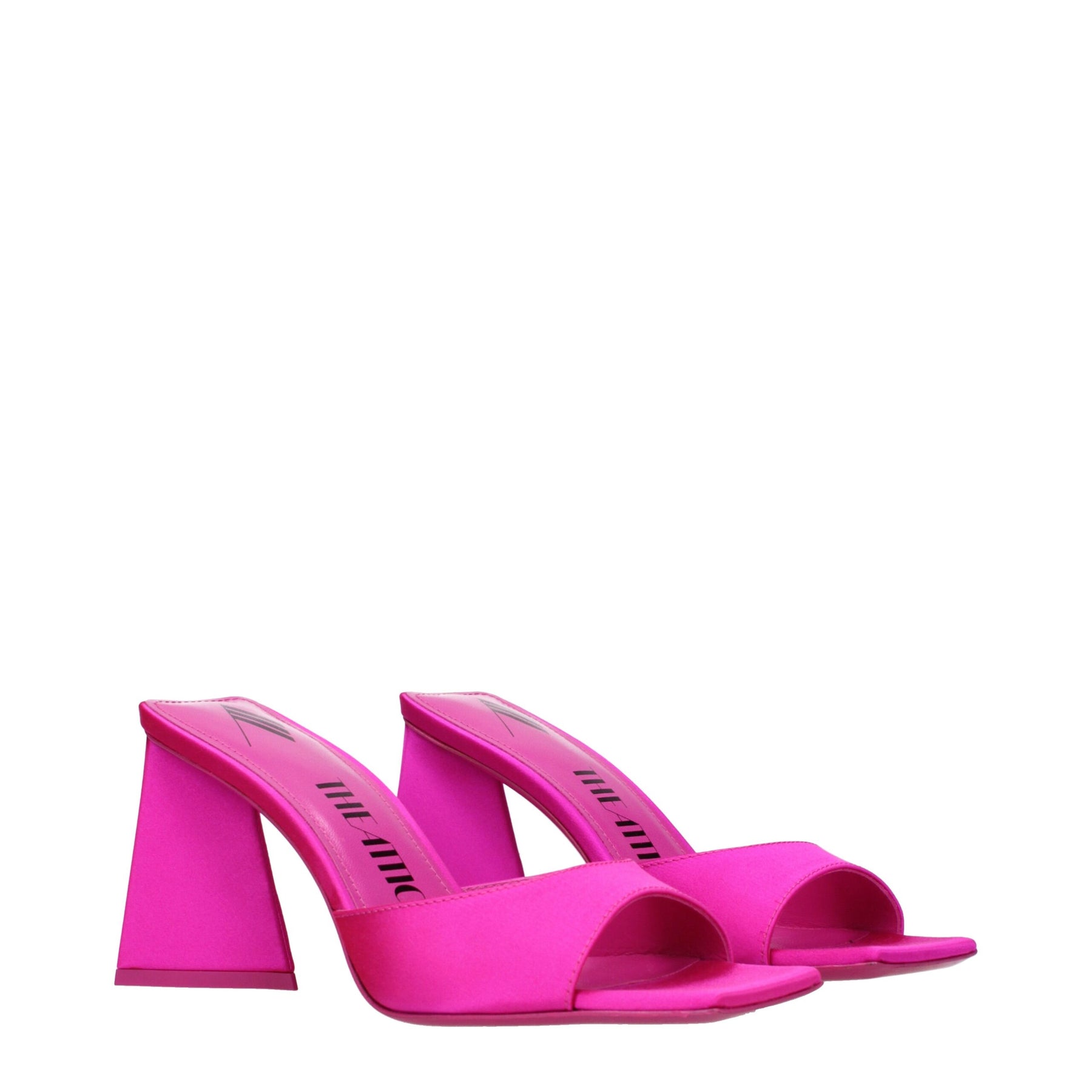 The Attico Pink Satin Stiletto Heel Sandals | Regal Royce