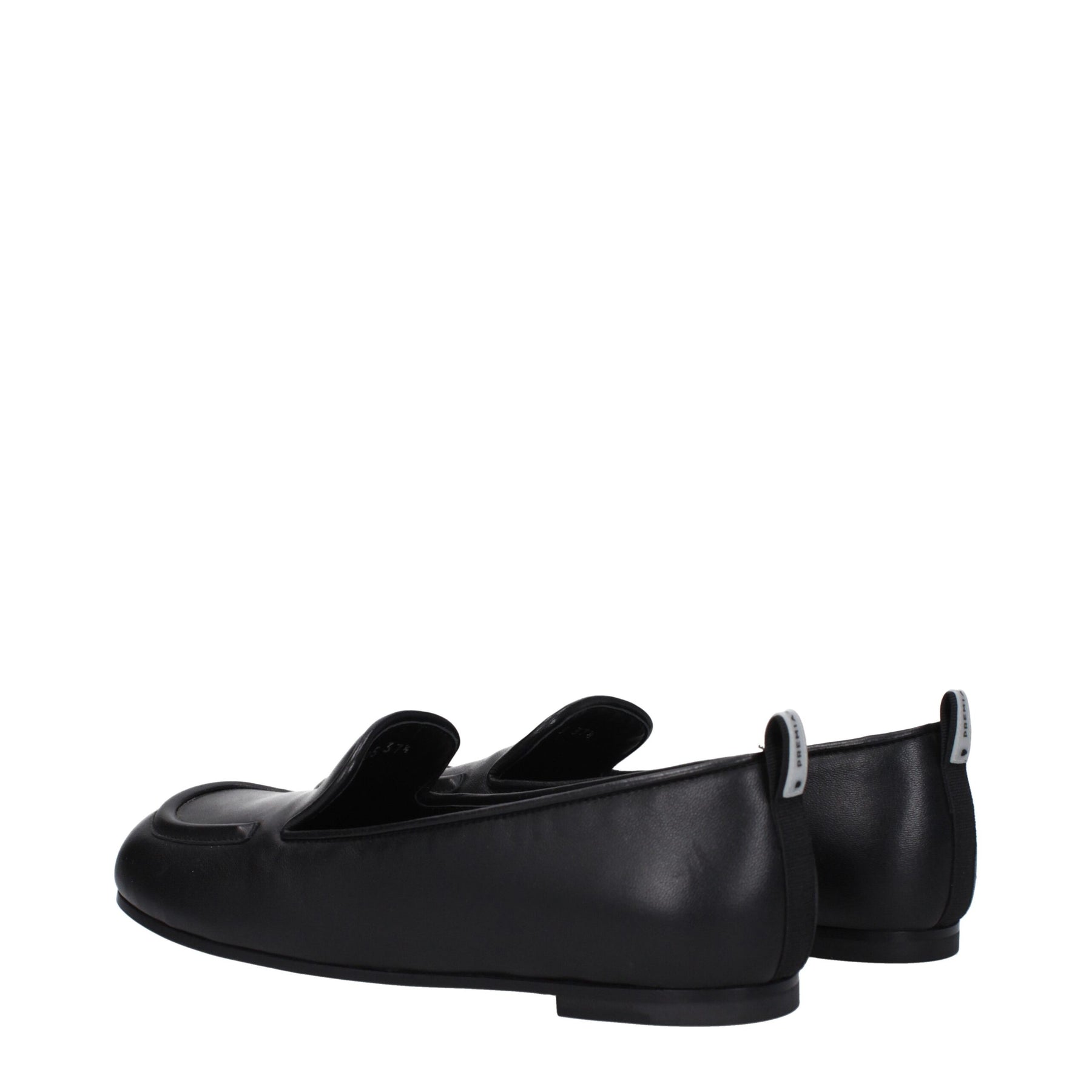 Premiata Black Leather Slip-On Loafers | Regal Royce
