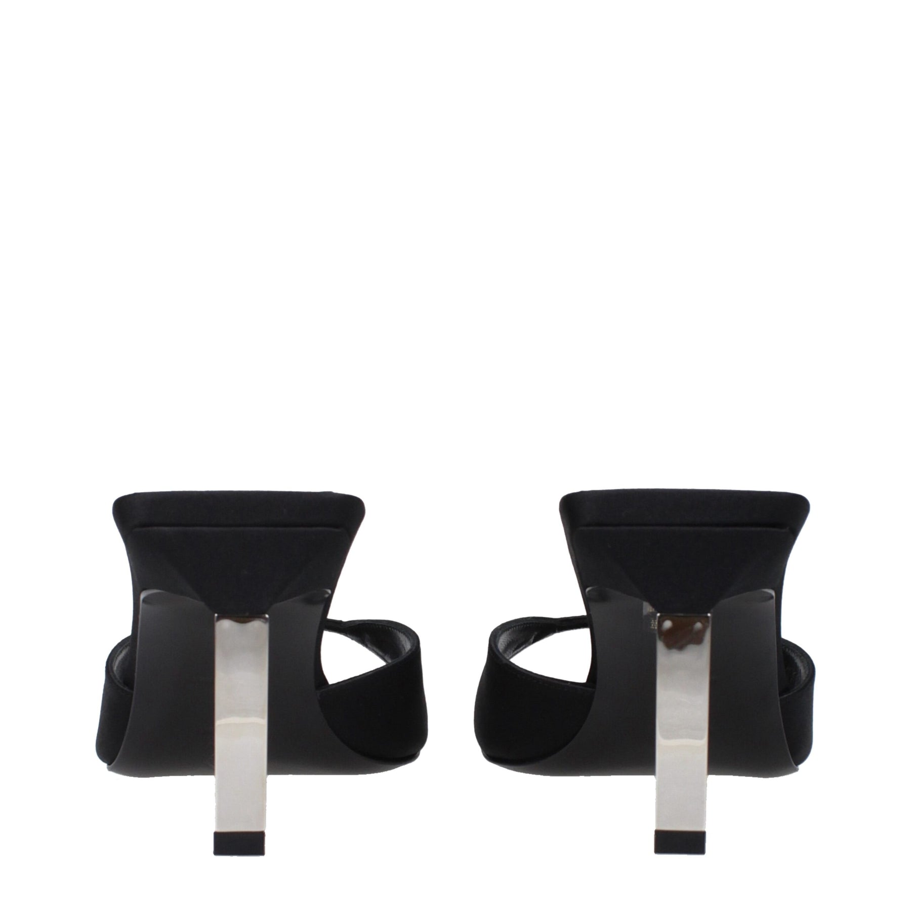The Attico Black Satin Stiletto Heel Sandals | Regal Royce