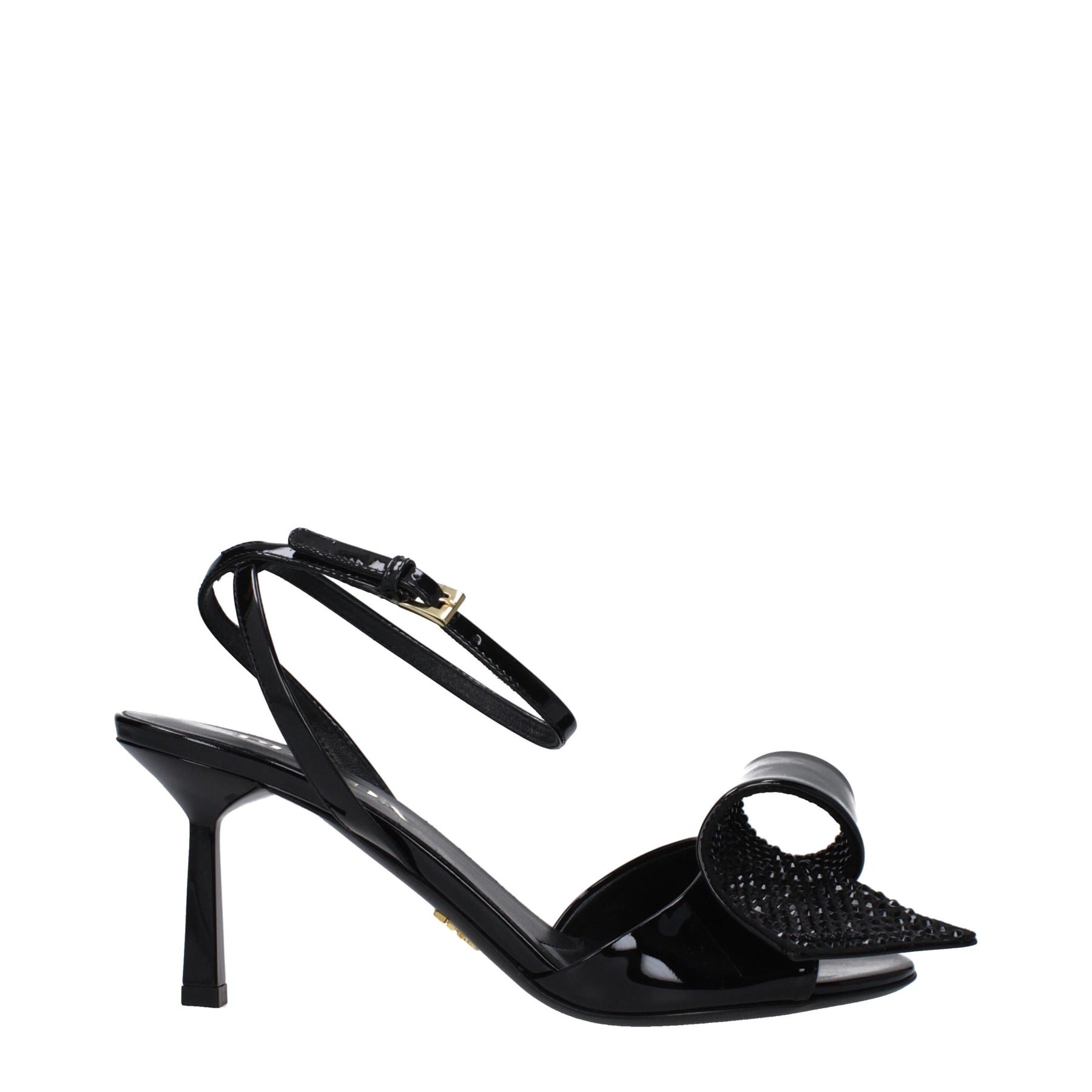 Prada Black Leather Stiletto Heel Sandals | Regal Royce