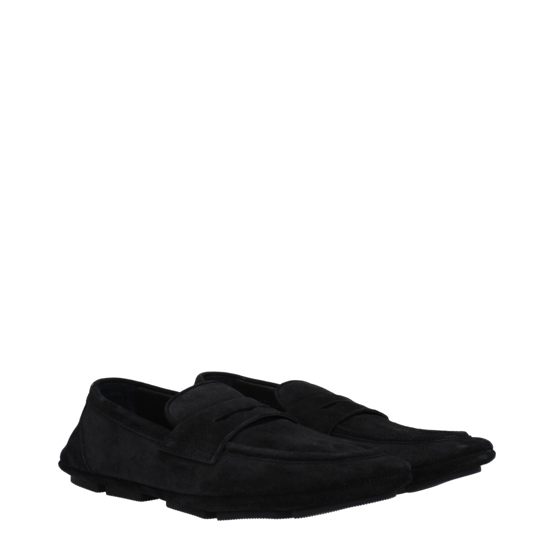 Dolce & Gabbana Black Leather Slip-On Loafers | Regal Royce