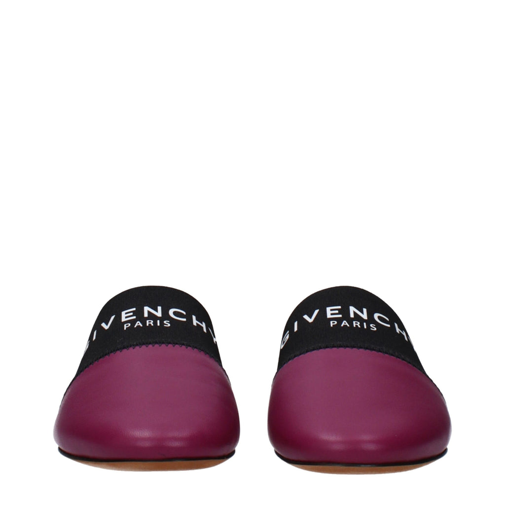 Givenchy Purple Leather Slippers