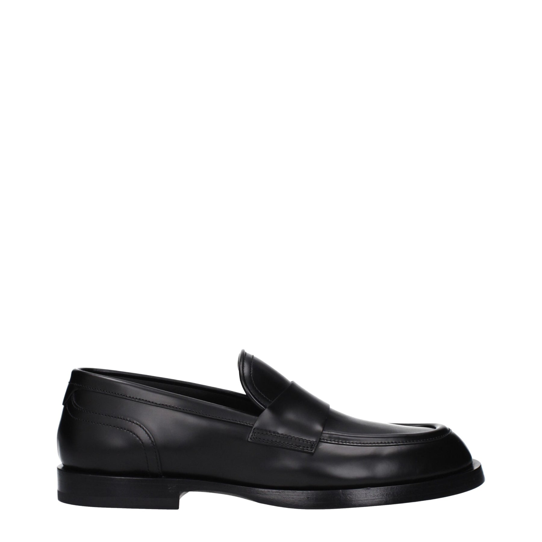 Dolce & Gabbana Black Leather Slip-On Loafers | Regal Royce