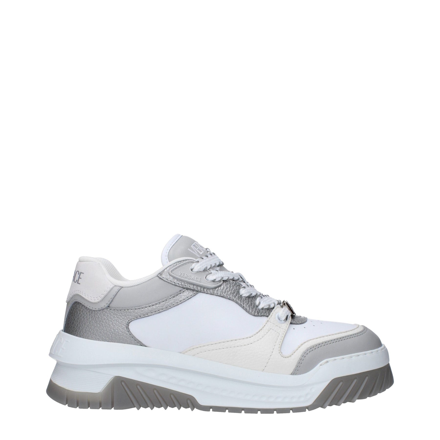 Versace White Leather Chunky Sneakers | Regal Royce