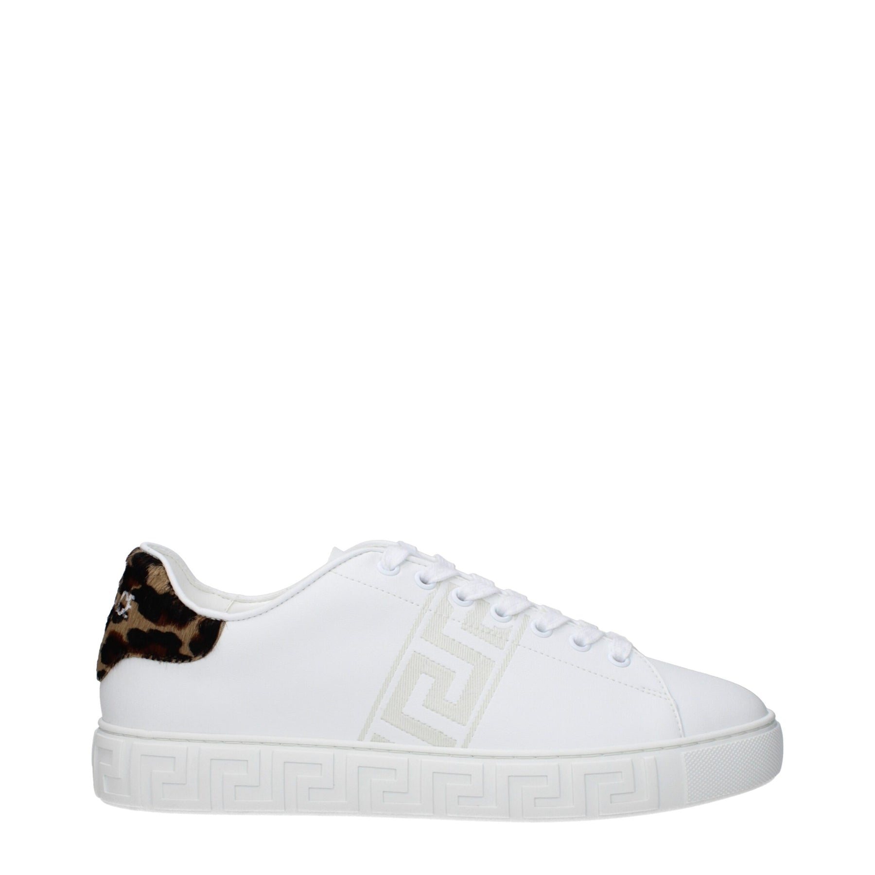 Versace White Leather Low Top Sneakers | Regal Royce