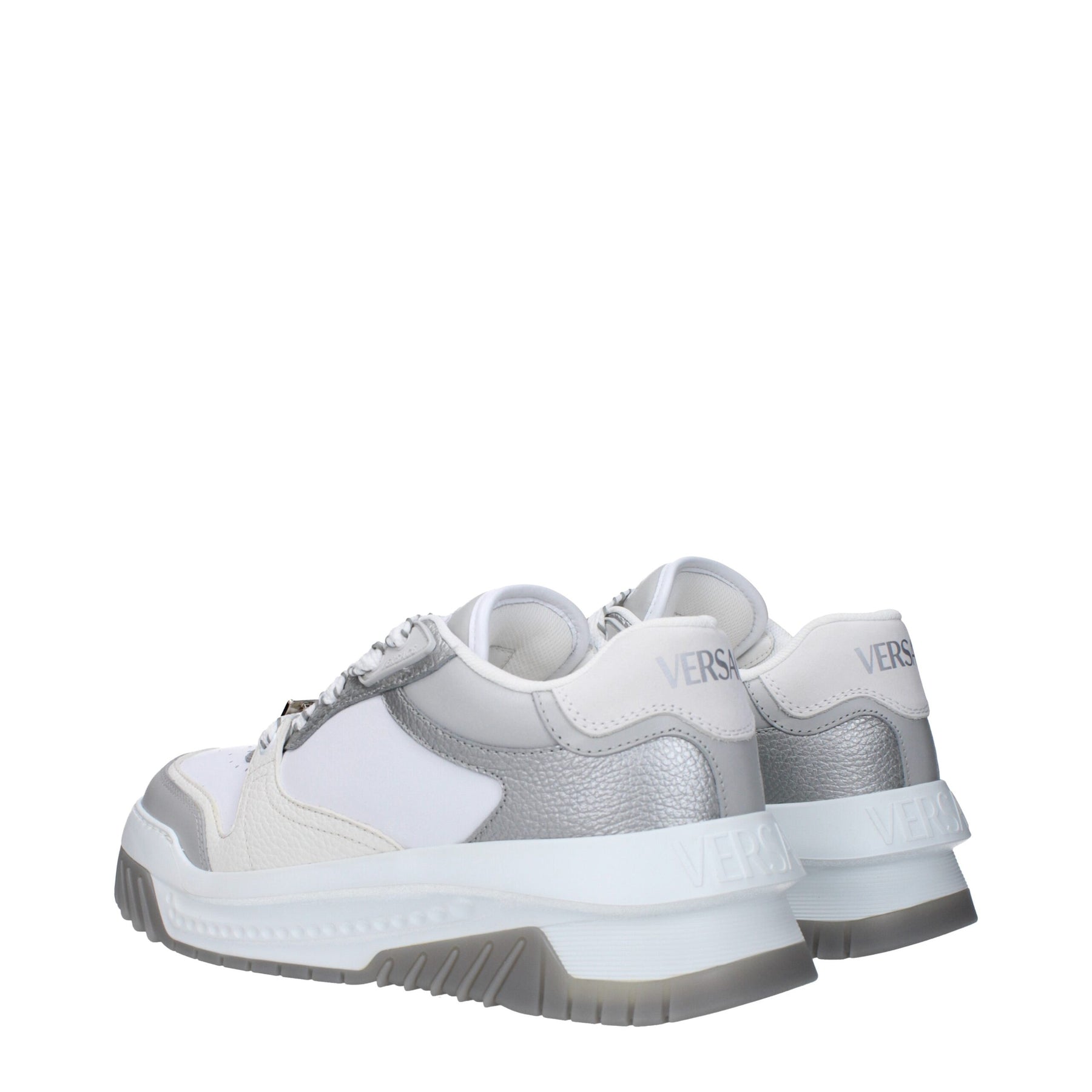 Versace White Leather Chunky Sneakers | Regal Royce