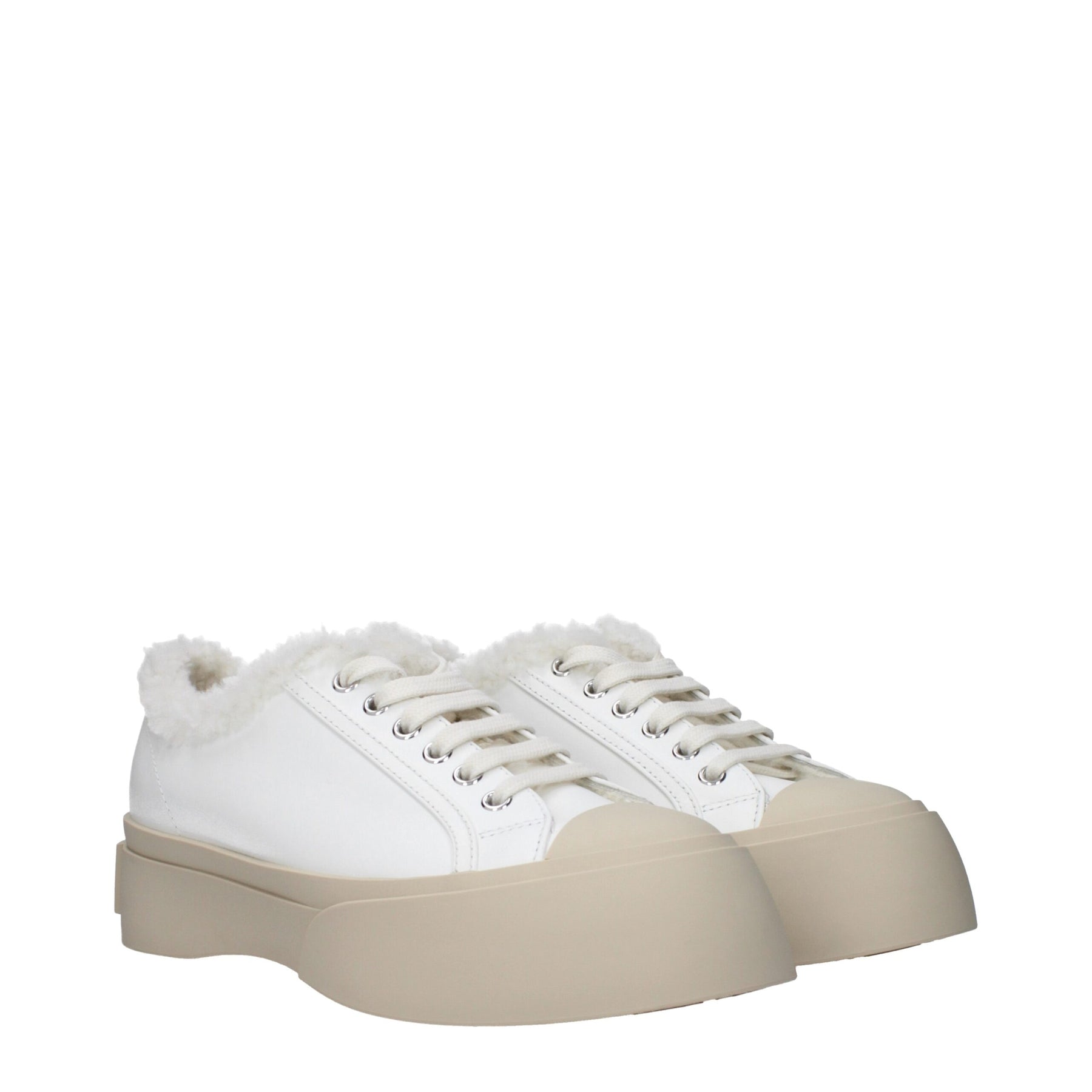 Marni White Leather Low Top Sneakers | Regal Royce