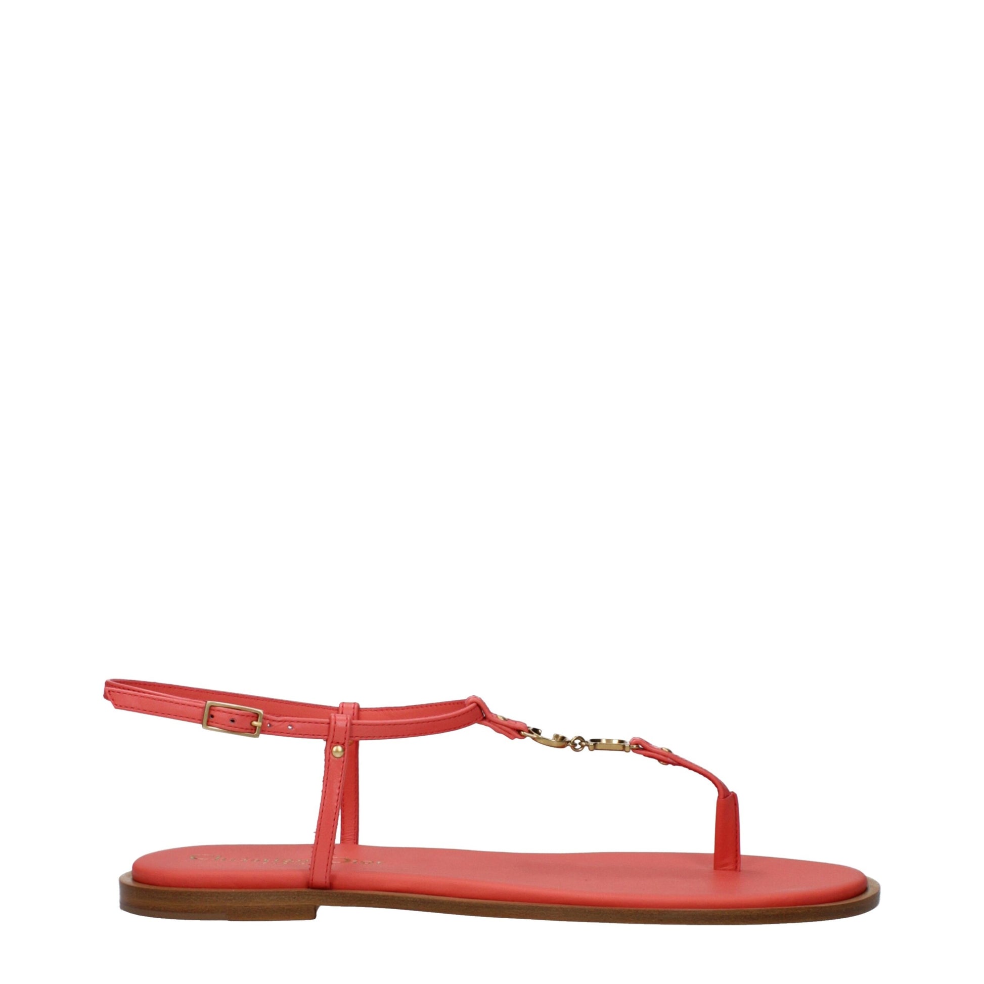 Christian Dior Pink Leather Flip-Flop Sandals | Regal Royce