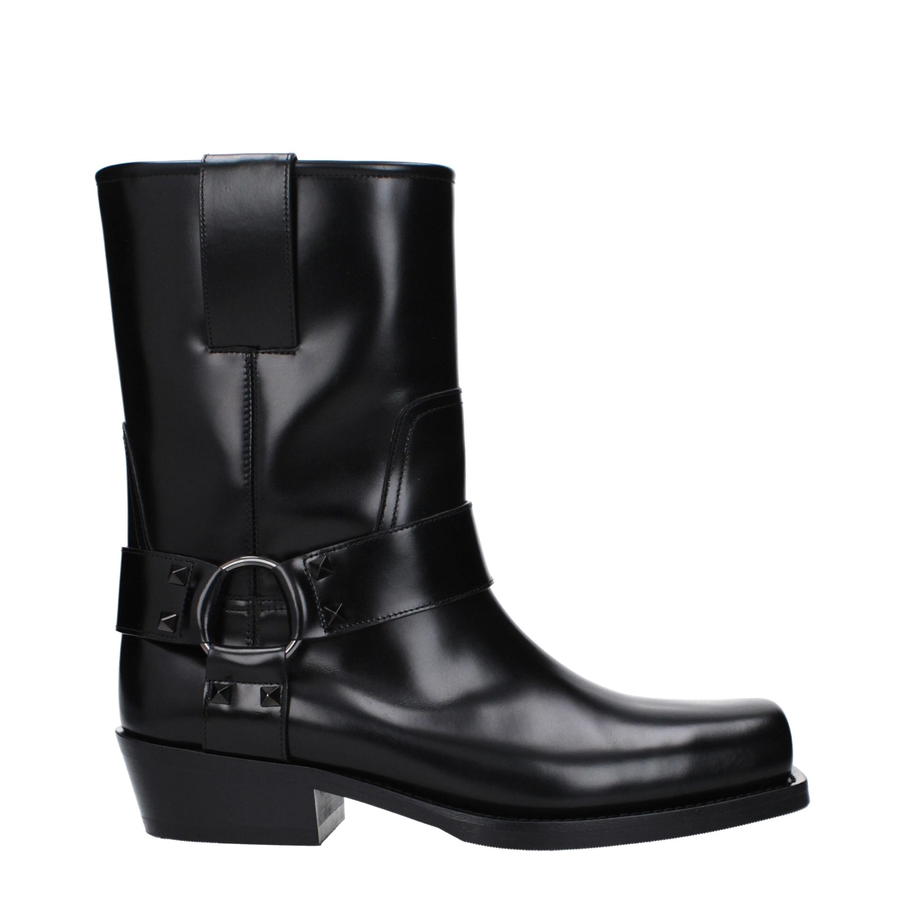 Valentino Garavani Black Leather Ankle Boots | Regal Royce
