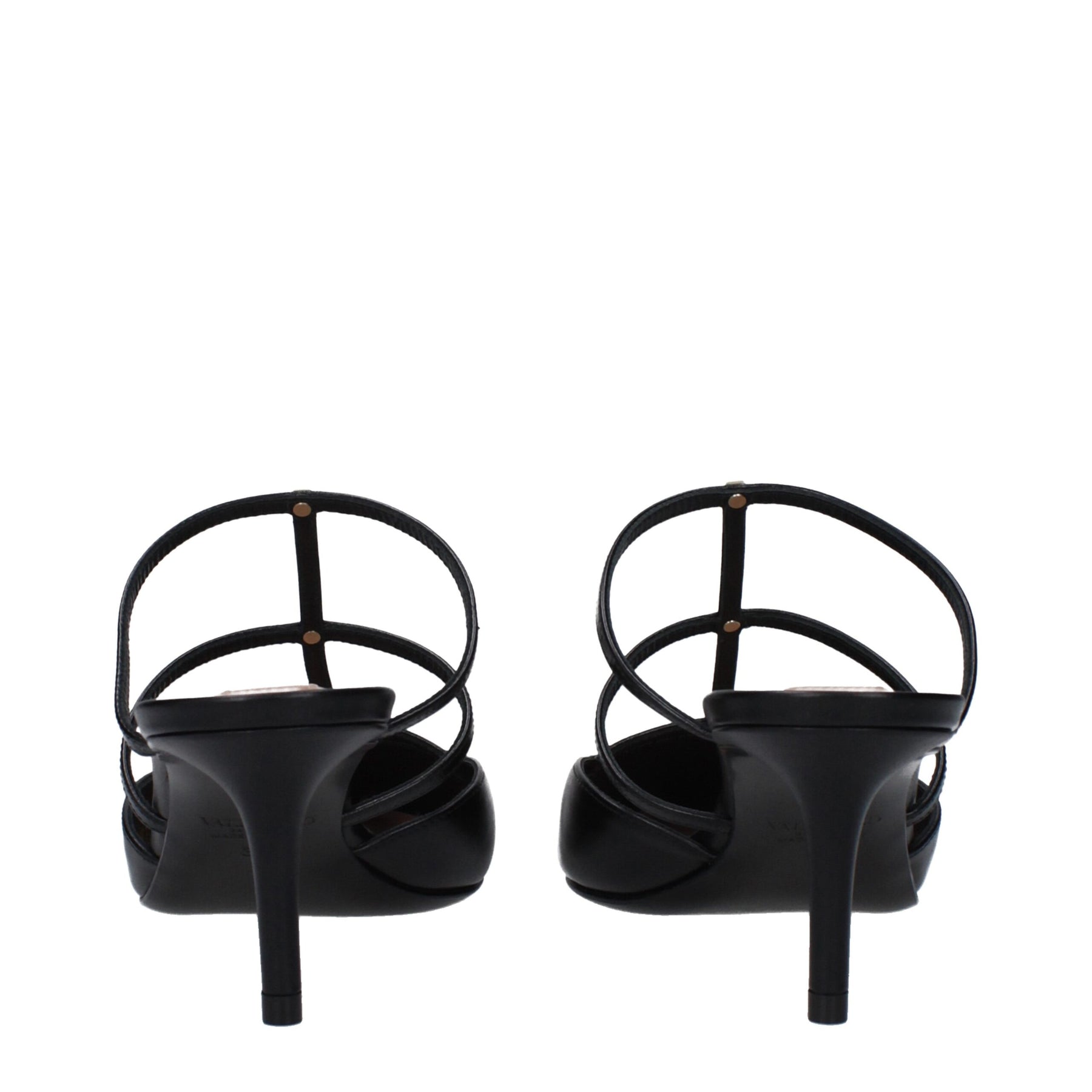 Valentino Garavani Black Leather Sandals | Regal Royce
