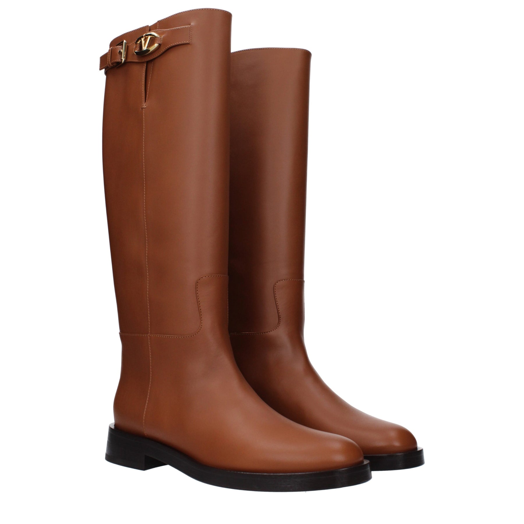 Valentino Garavani Brown Leather Boots | Regal Royce