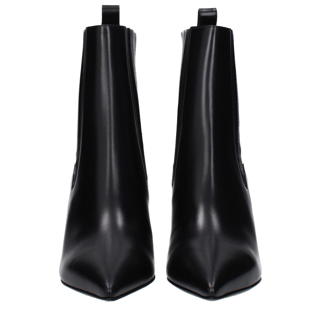 Valentino Garavani Black Leather Ankle Boots