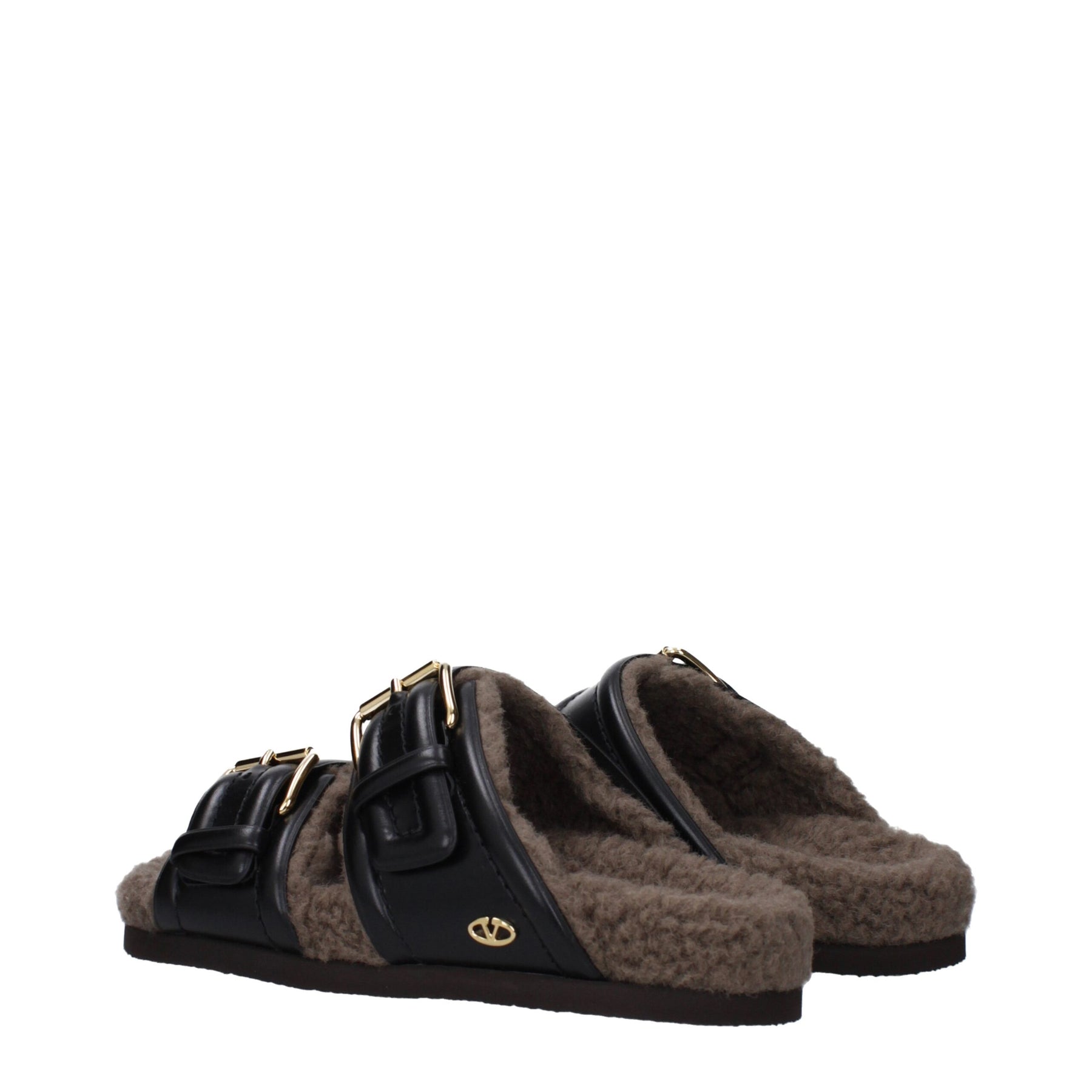 Valentino Garavani Black Leather Slippers | Regal Royce