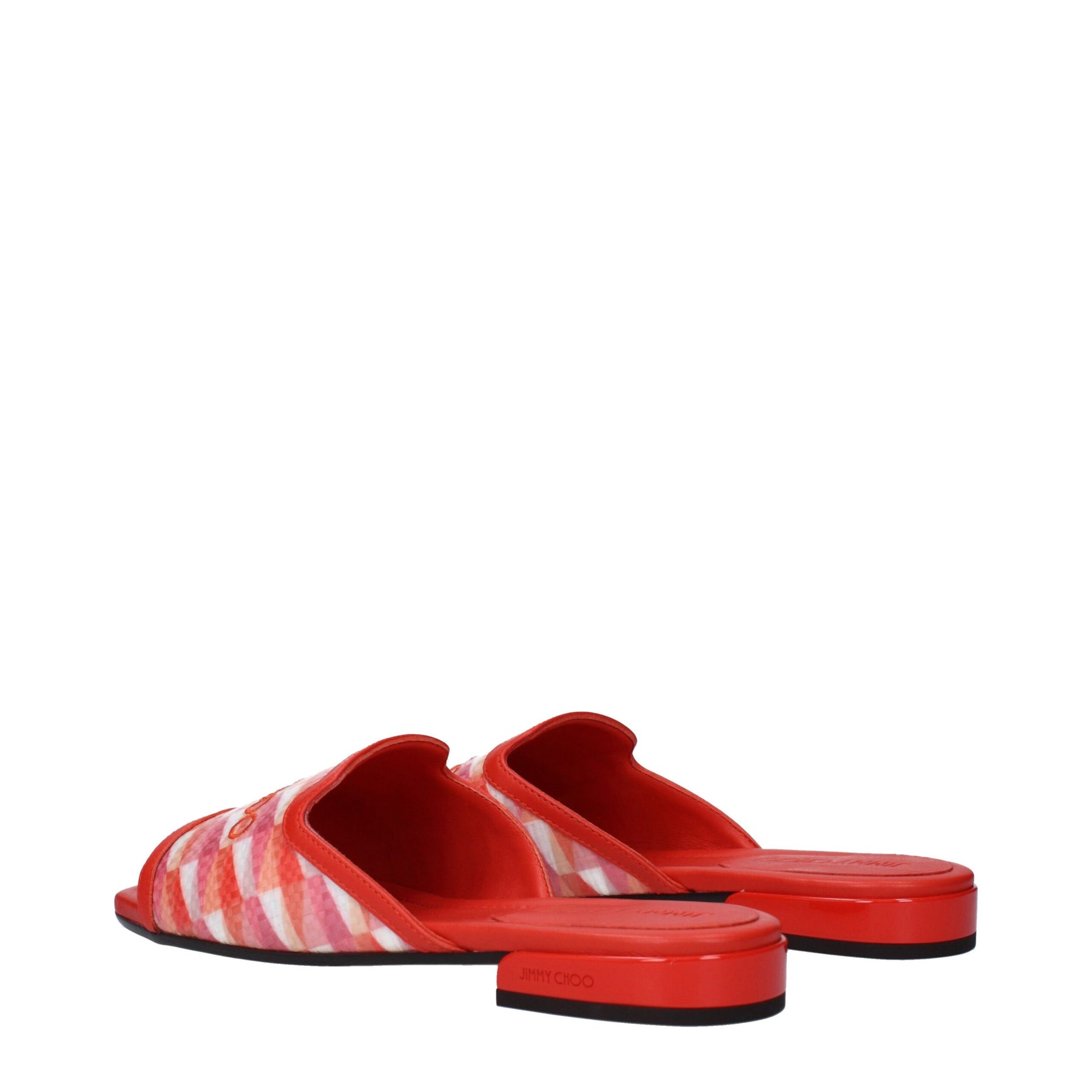 Jimmy Choo Orange Fabric Slippers | Regal Royce
