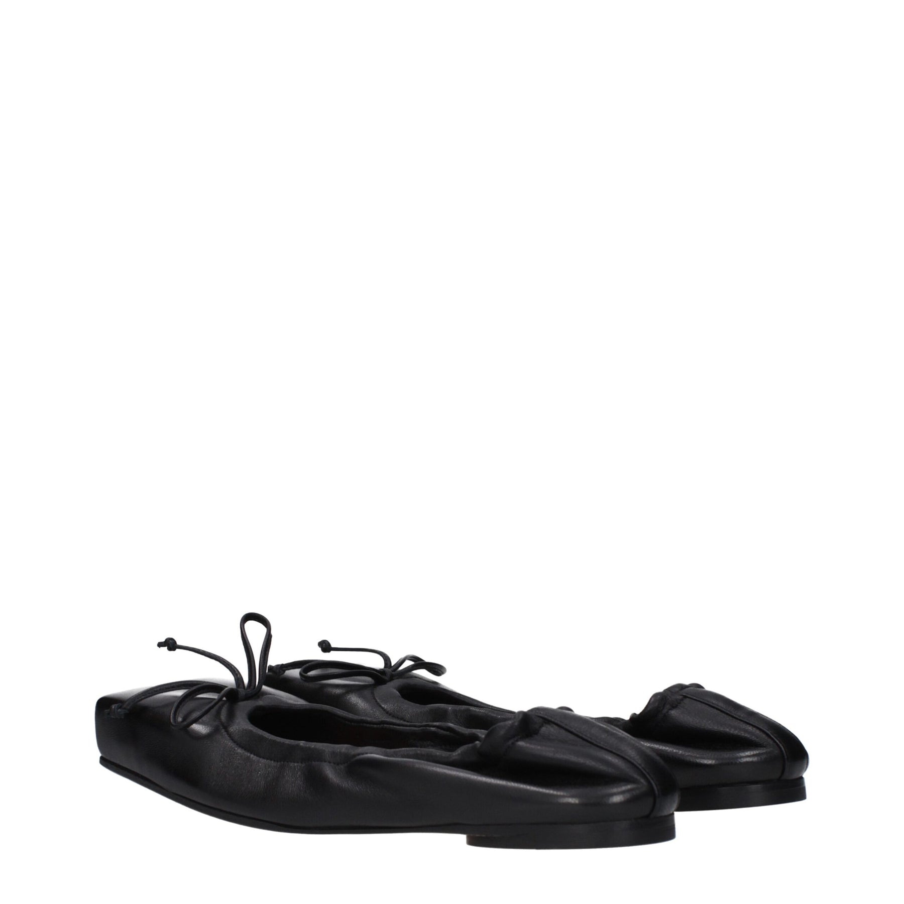 Jacquemus Black Leather Ballet Flats | Regal Royce