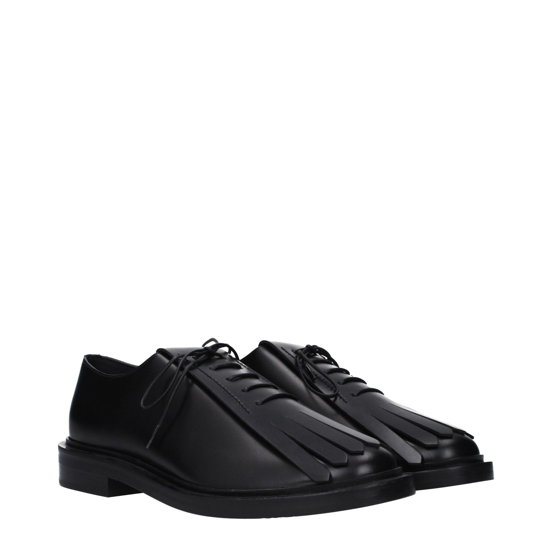 Max Mara Black Leather Oxfords And Derbies | Regal Royce