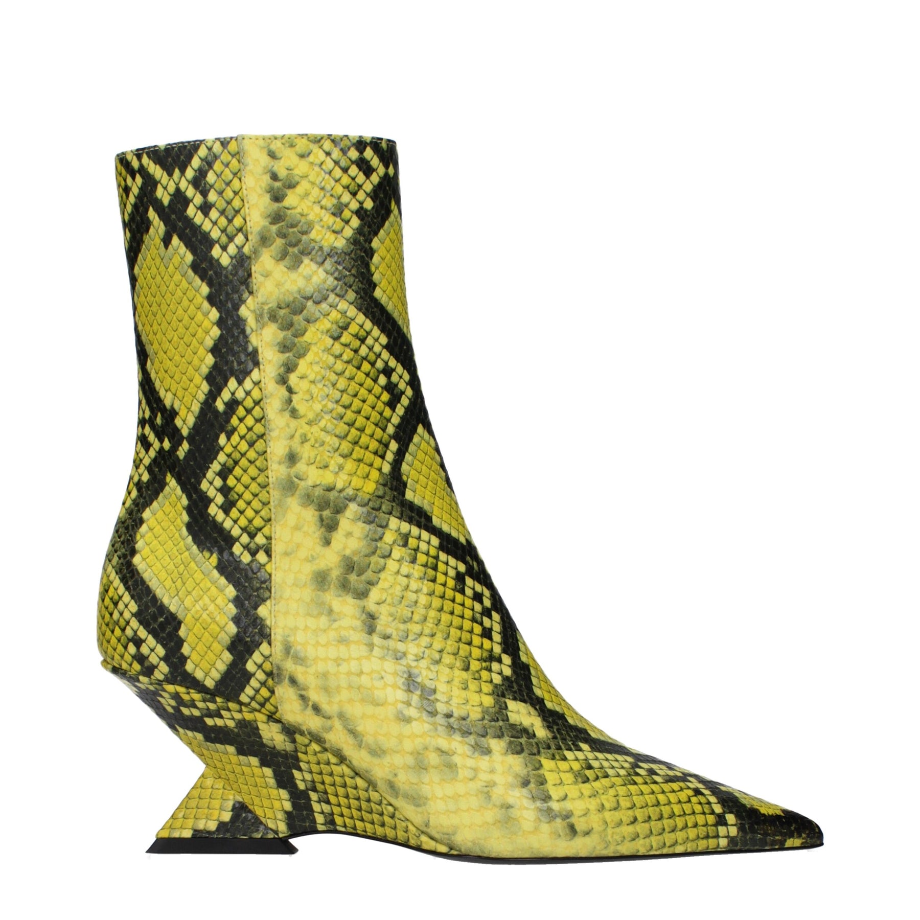 The Attico Yellow Leather Ankle Boots | Regal Royce