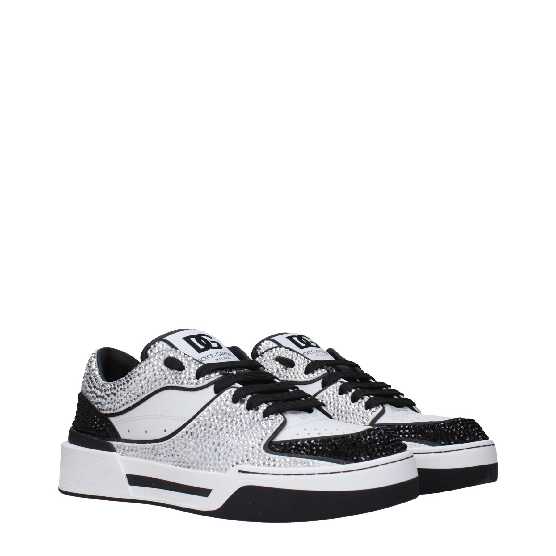 Dolce & Gabbana White Leather Low Top Sneakers | Regal Royce