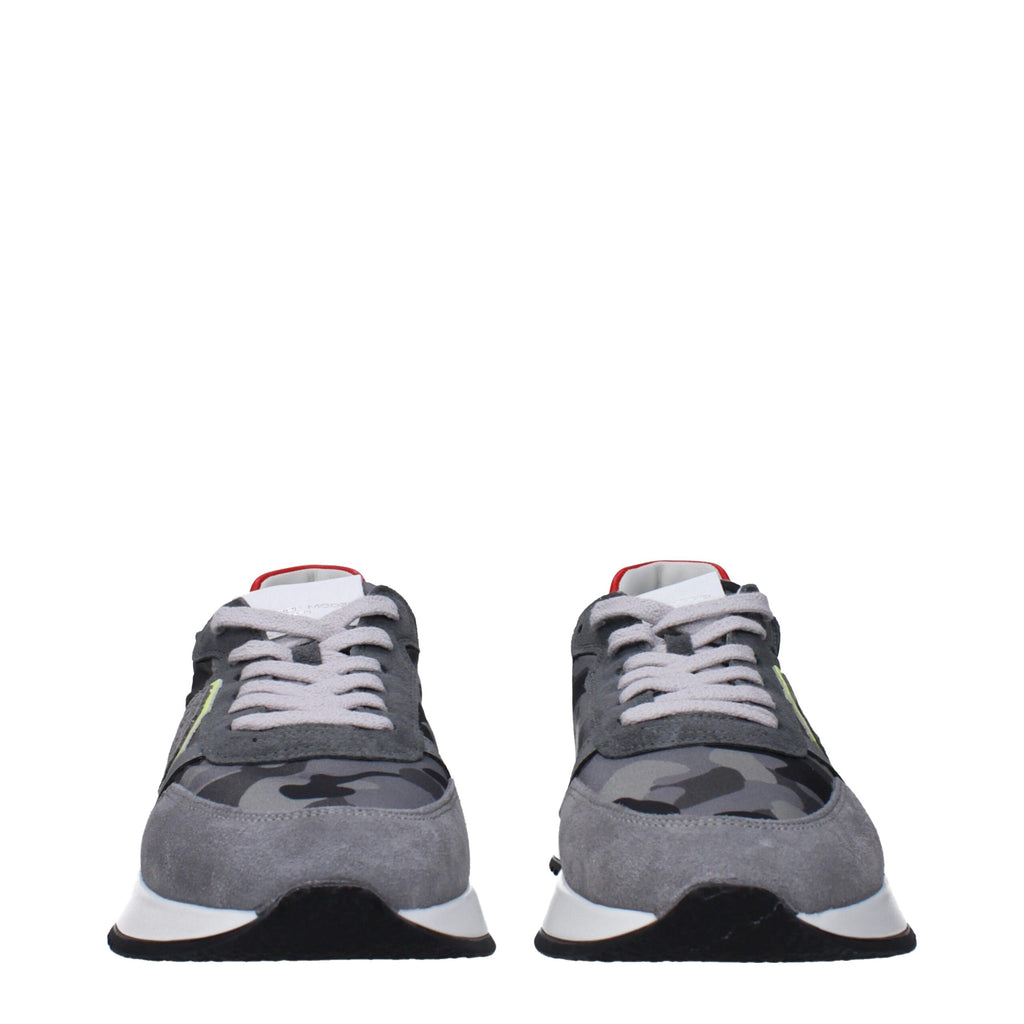 Philippe Model Gray Fabric Sneakers