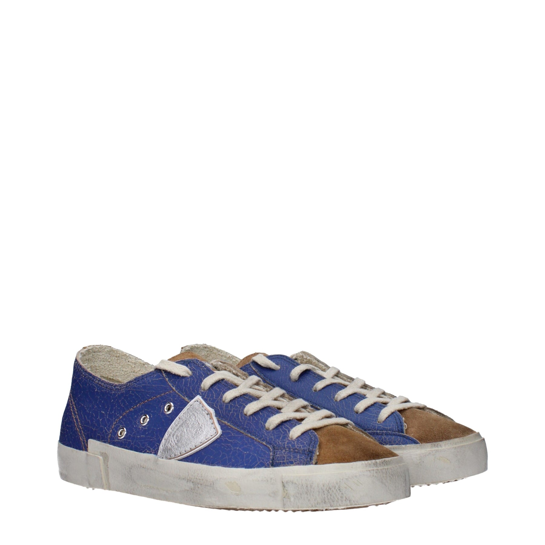 Philippe Model Blue Leather Low Top Sneakers | Regal Royce