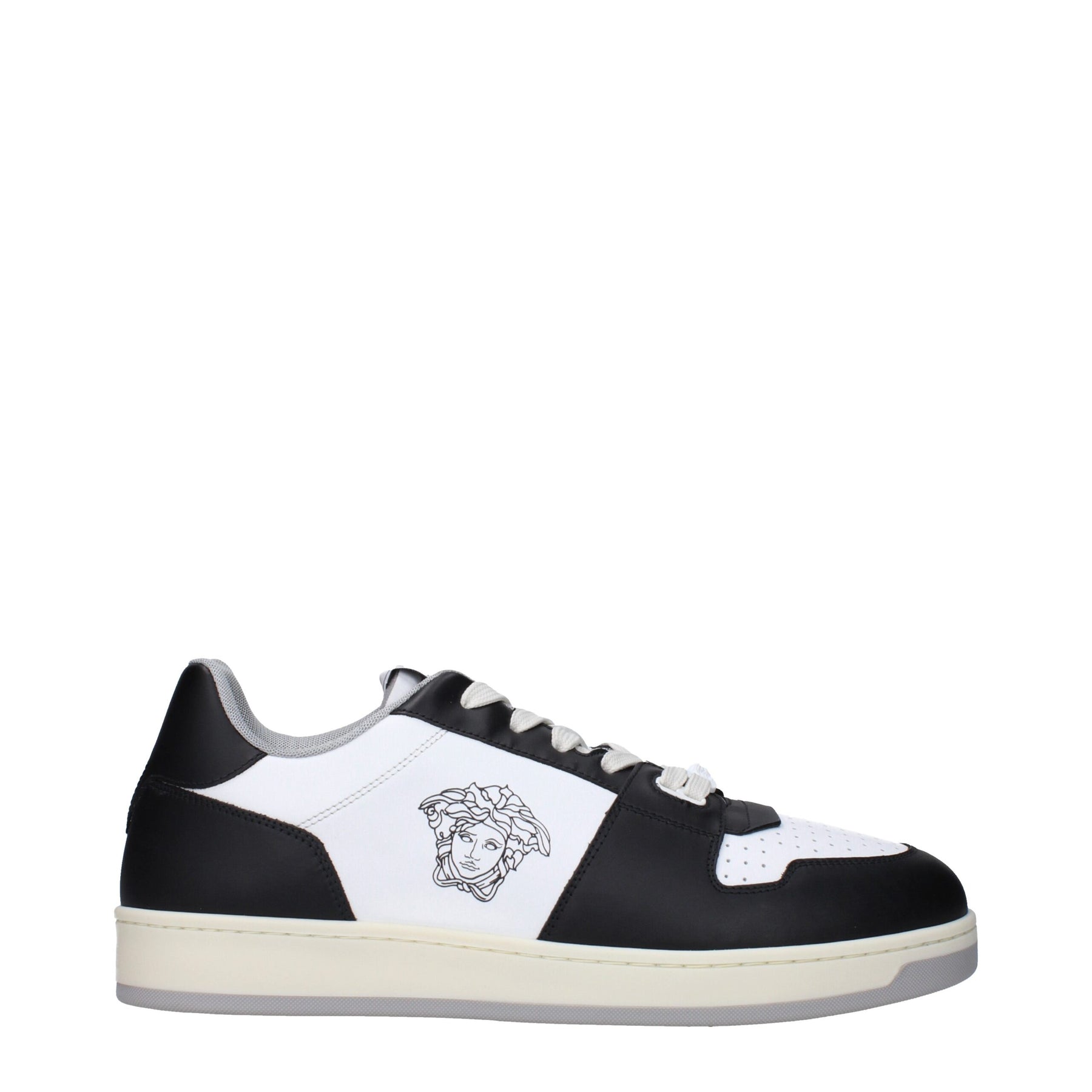 Versace White Leather Low Top Sneakers | Regal Royce