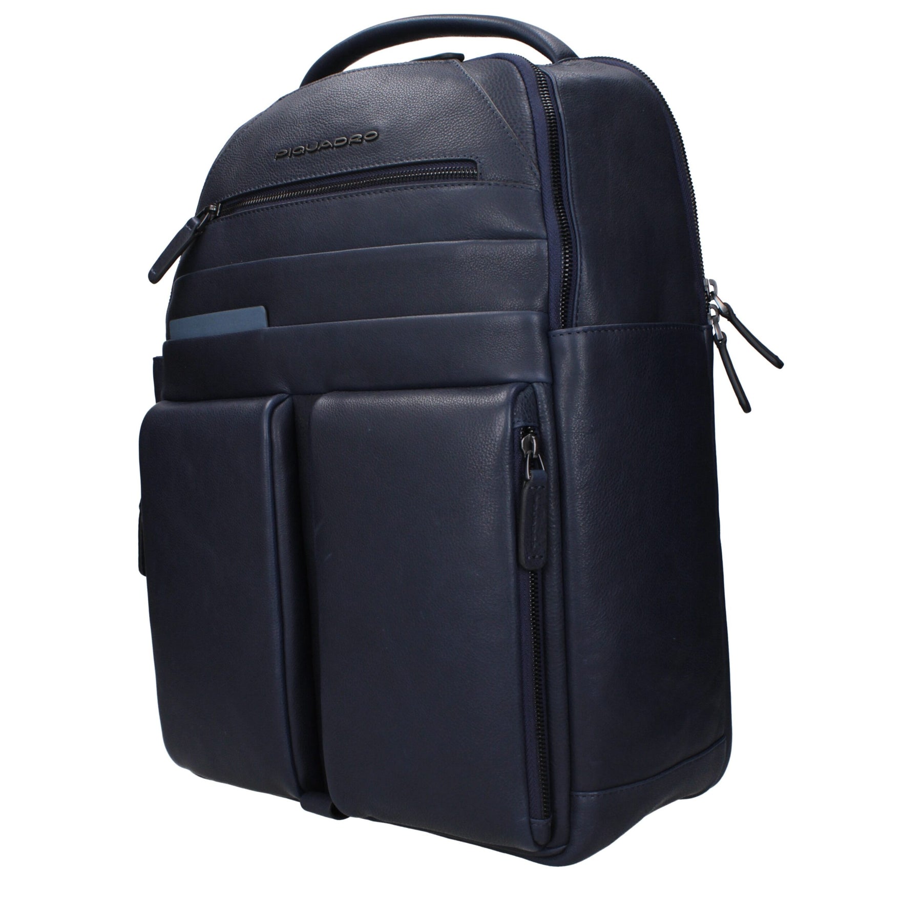 Piquadro Blue Leather Backpack | Regal Royce