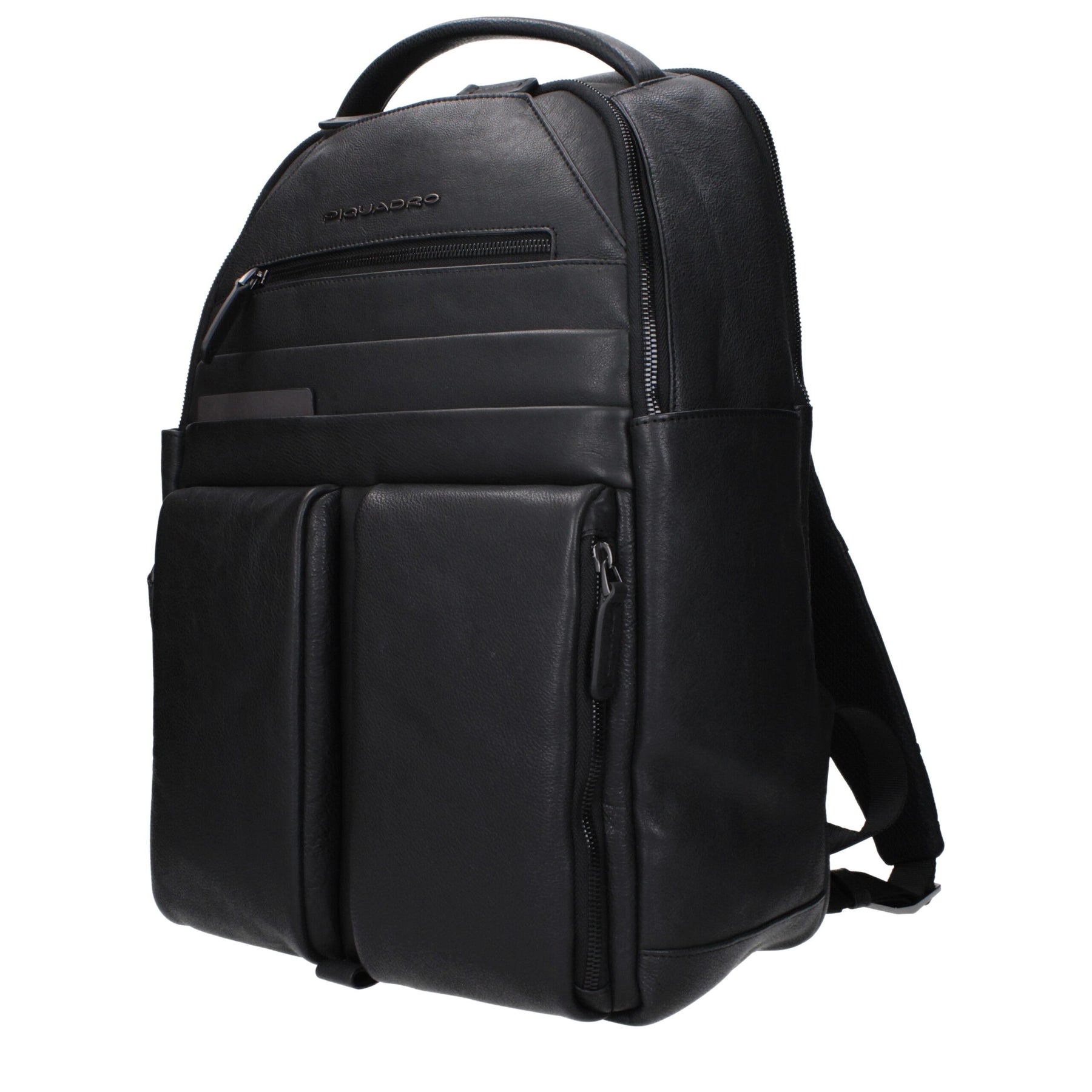Piquadro Black Leather Backpack | Regal Royce