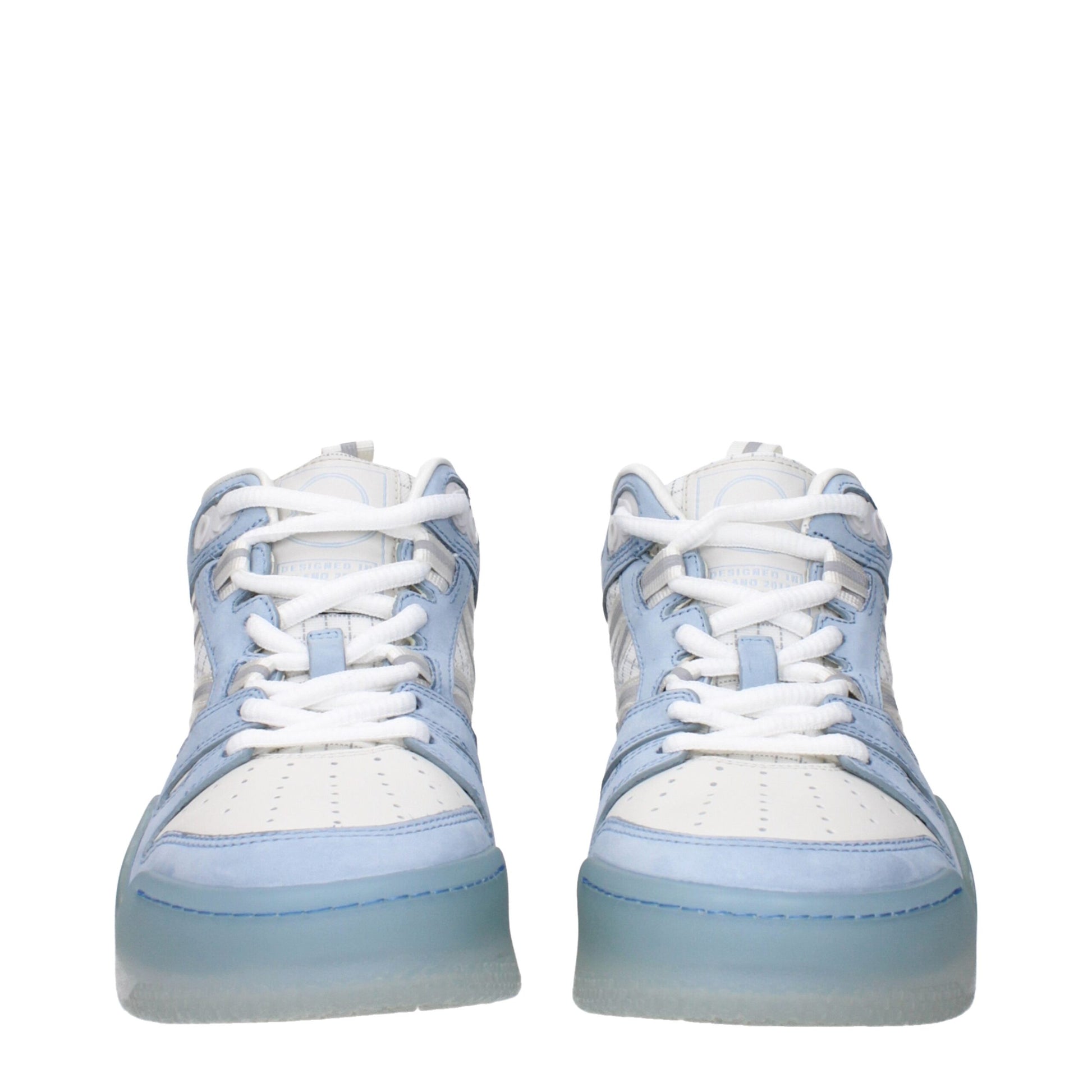 Moncler White Leather High Top Sneakers