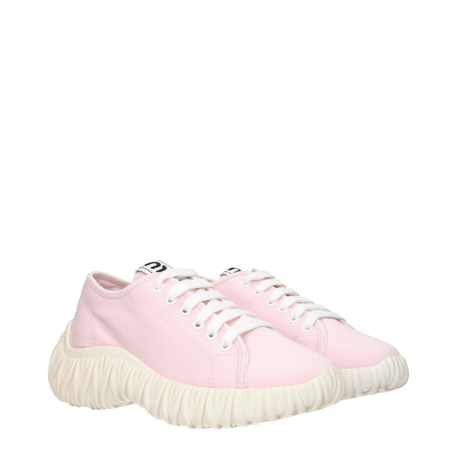 Miu Miu Pink Fabric Low Top Sneakers | Regal Royce