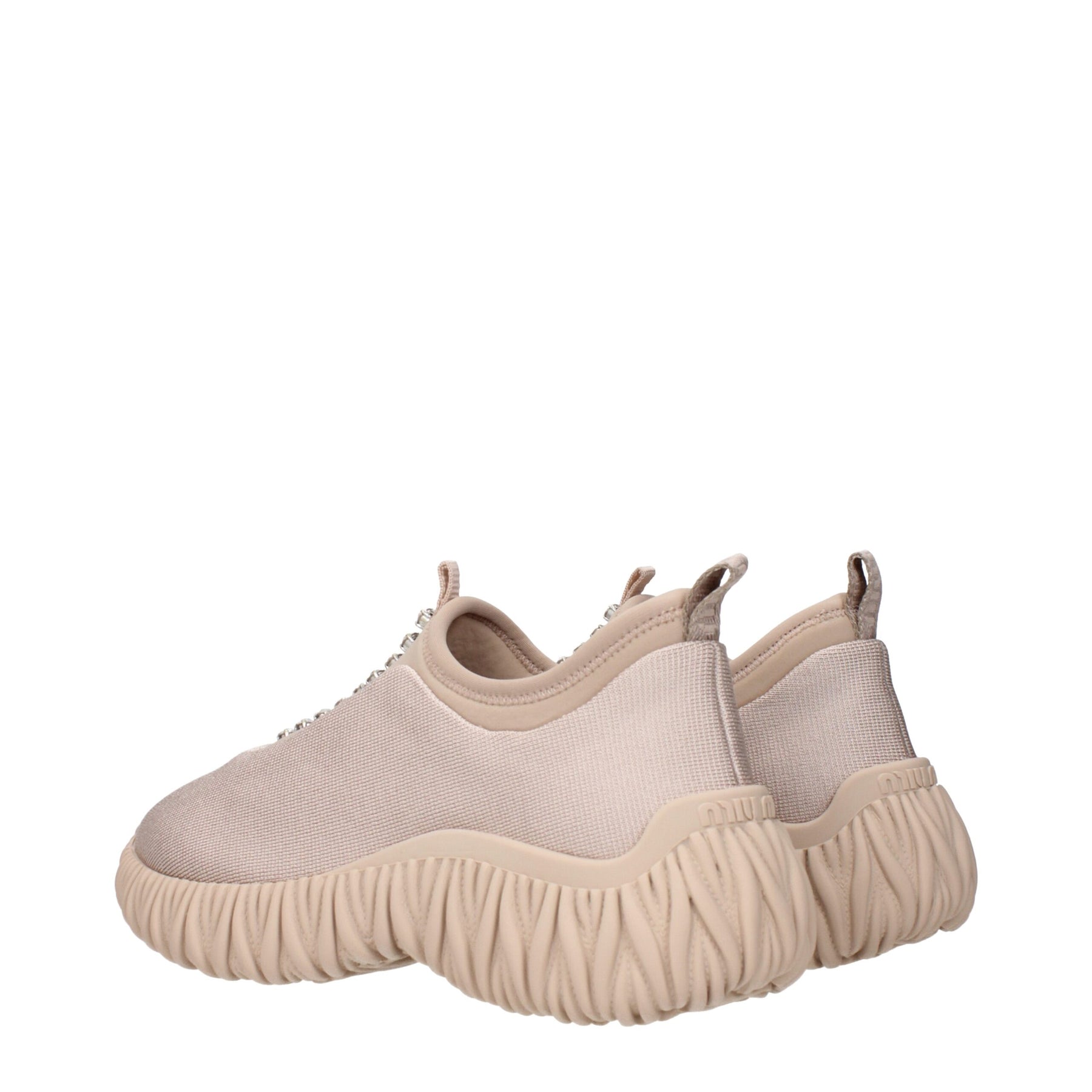 Miu Miu Beige Fabric Sneakers | Regal Royce