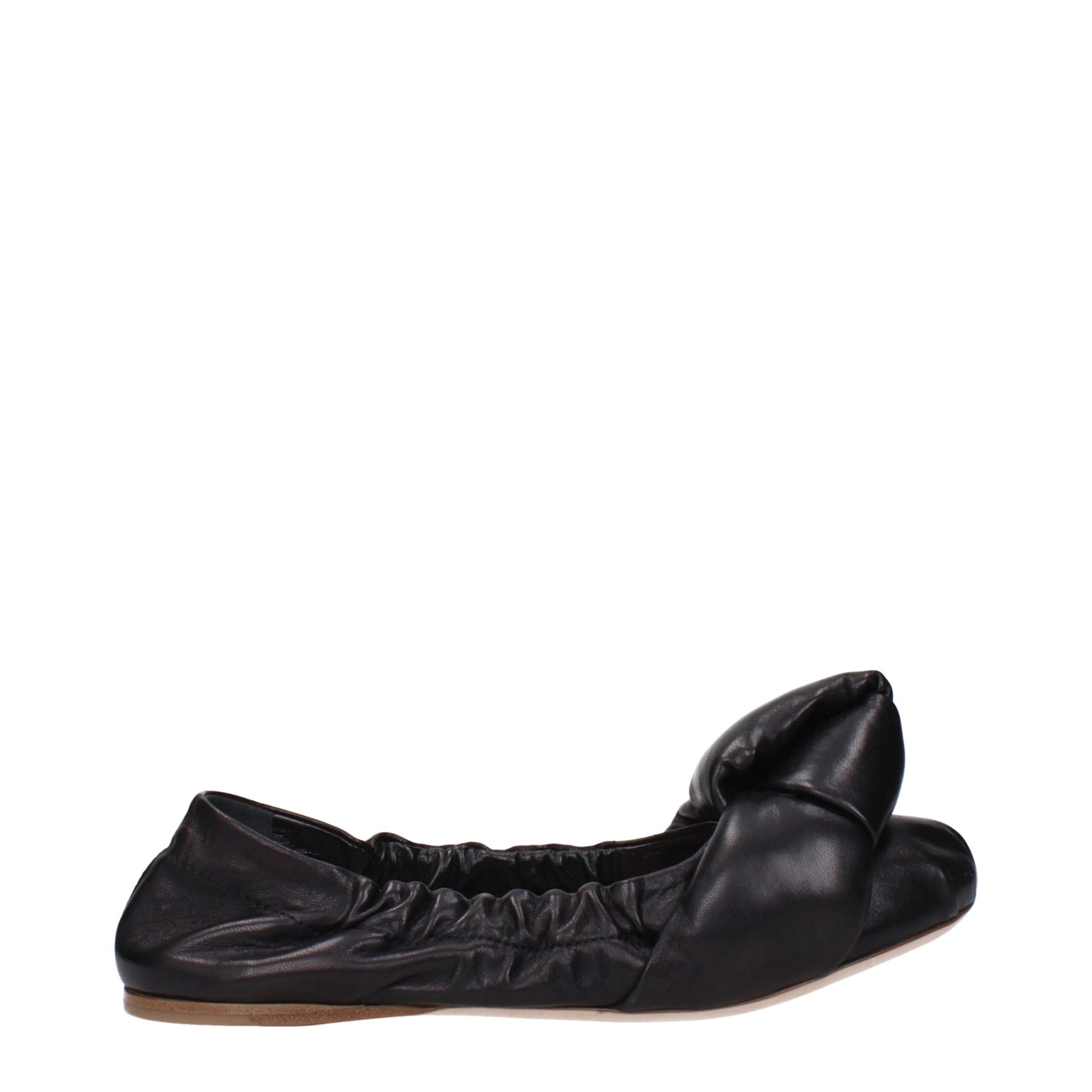 Miu Miu Black Leather Ballet Flats | Regal Royce