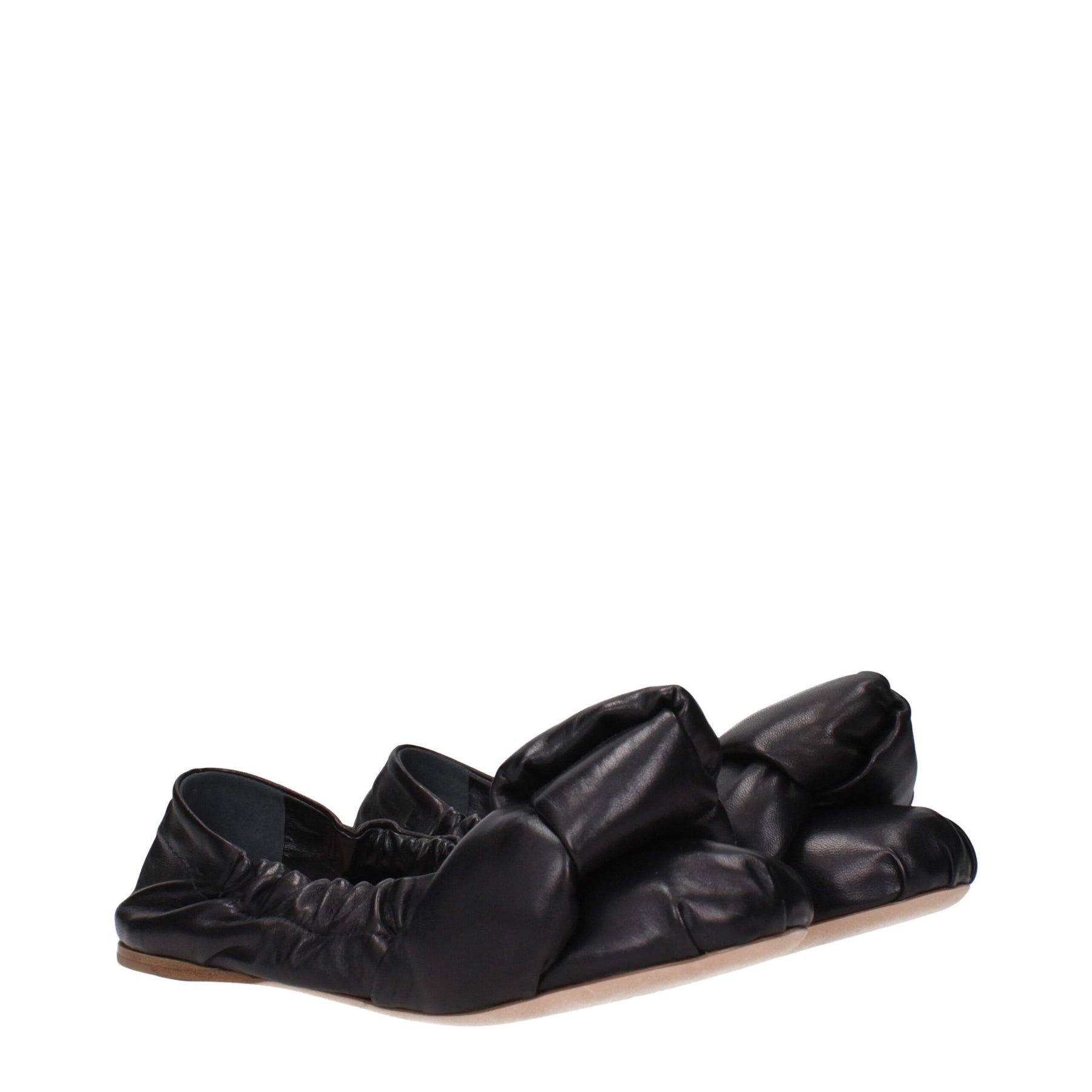 Miu Miu Black Leather Ballet Flats | Regal Royce