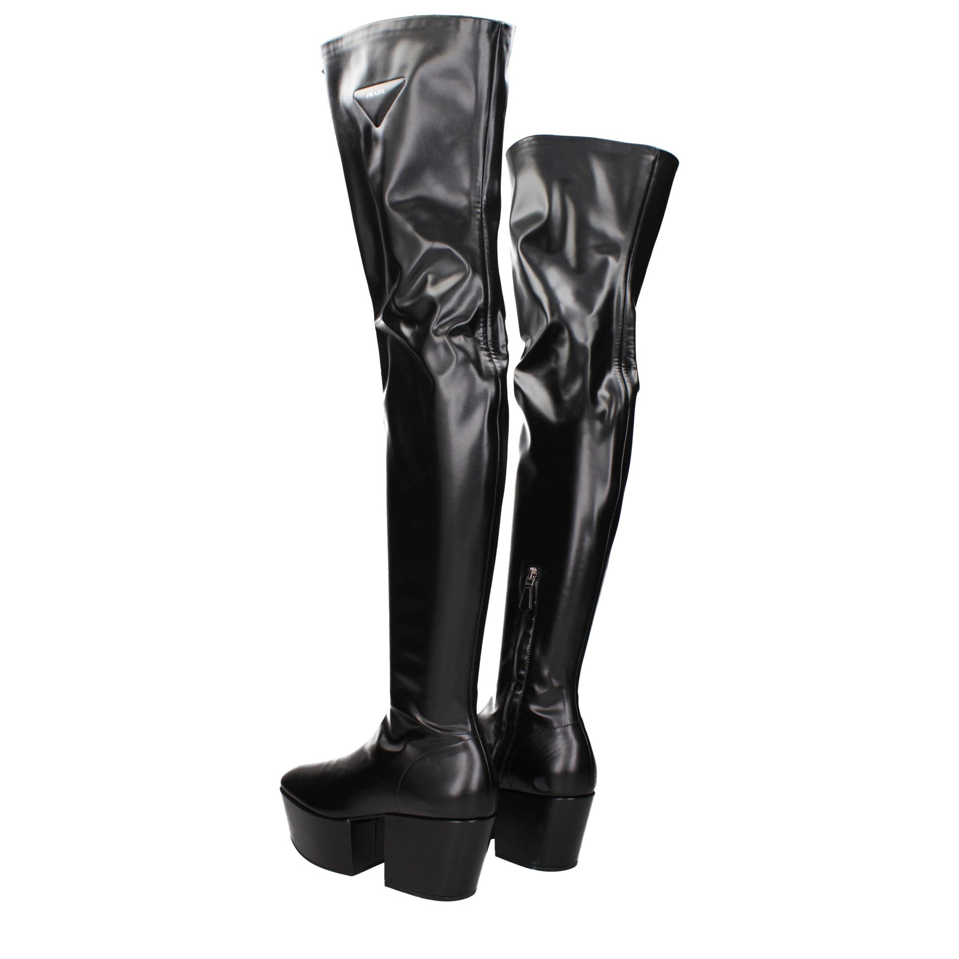 Prada Black Leather Over The Knee | Regal Royce