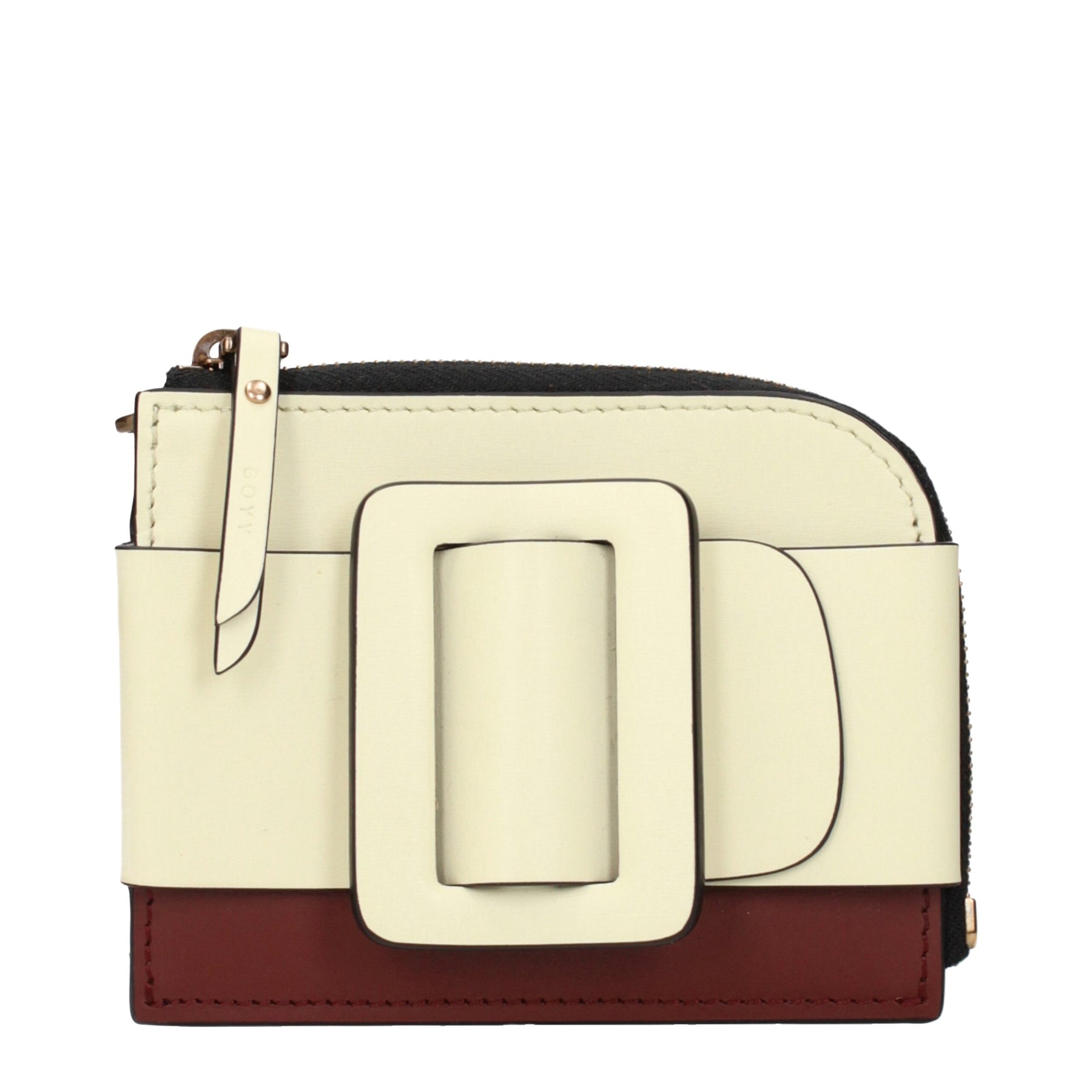 Boyy Beige Leather Cardholder | Regal Royce