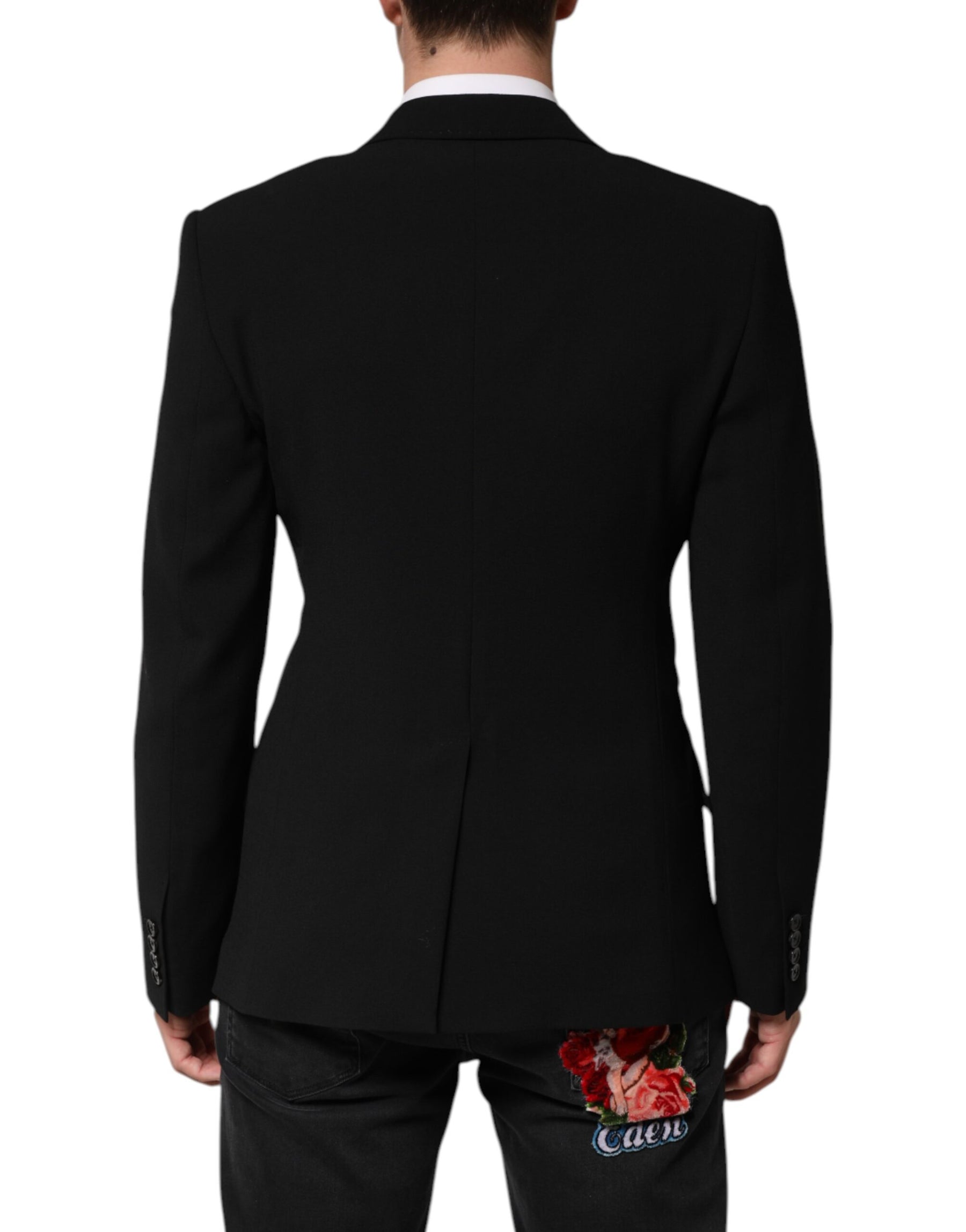 Dolce & Gabbana Black SICILIA Double Breasted Coat Blazer | Regal Royce