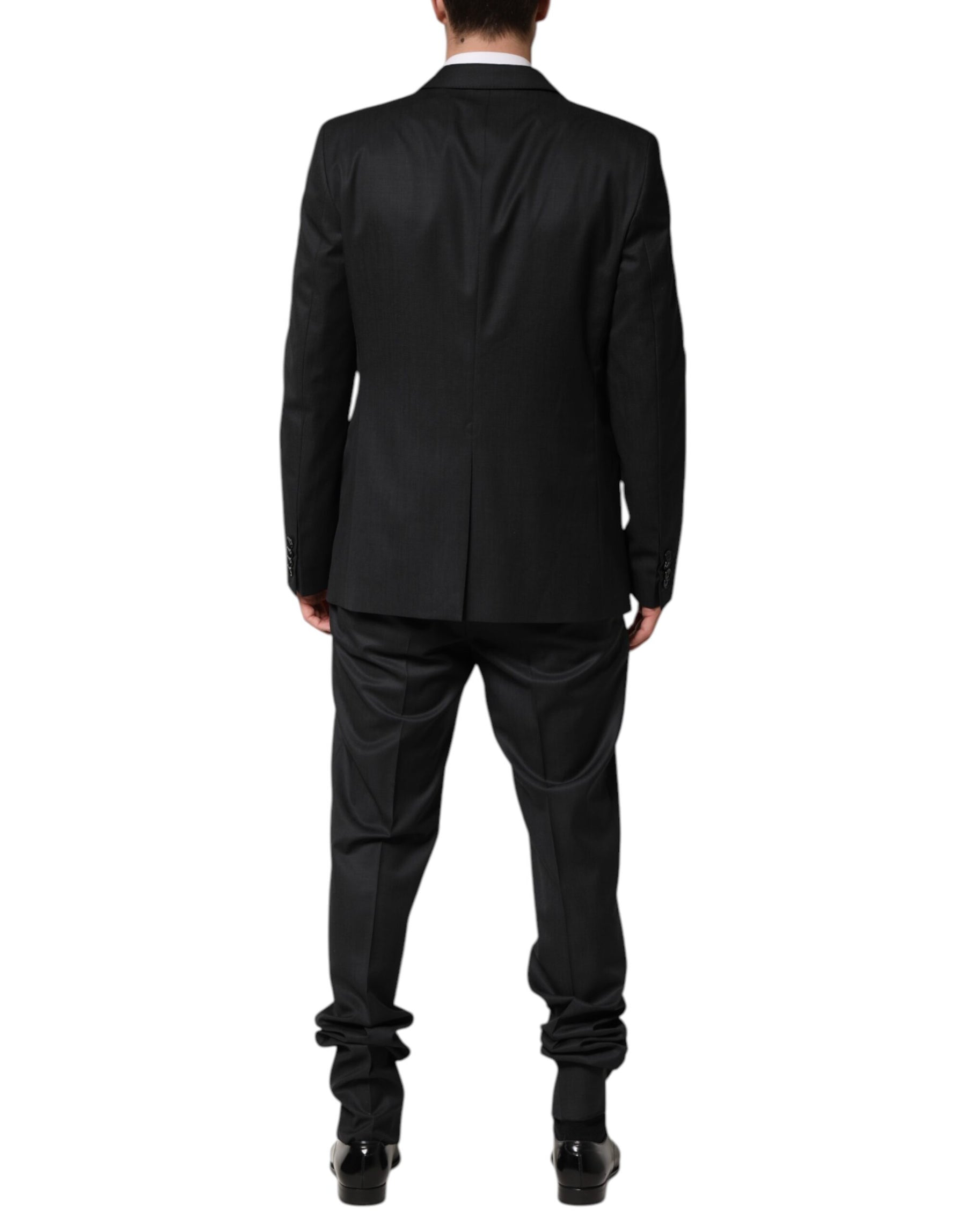 Dolce & Gabbana Dark Gray Wool Single Breasted 2 Piece Suit | Regal Royce