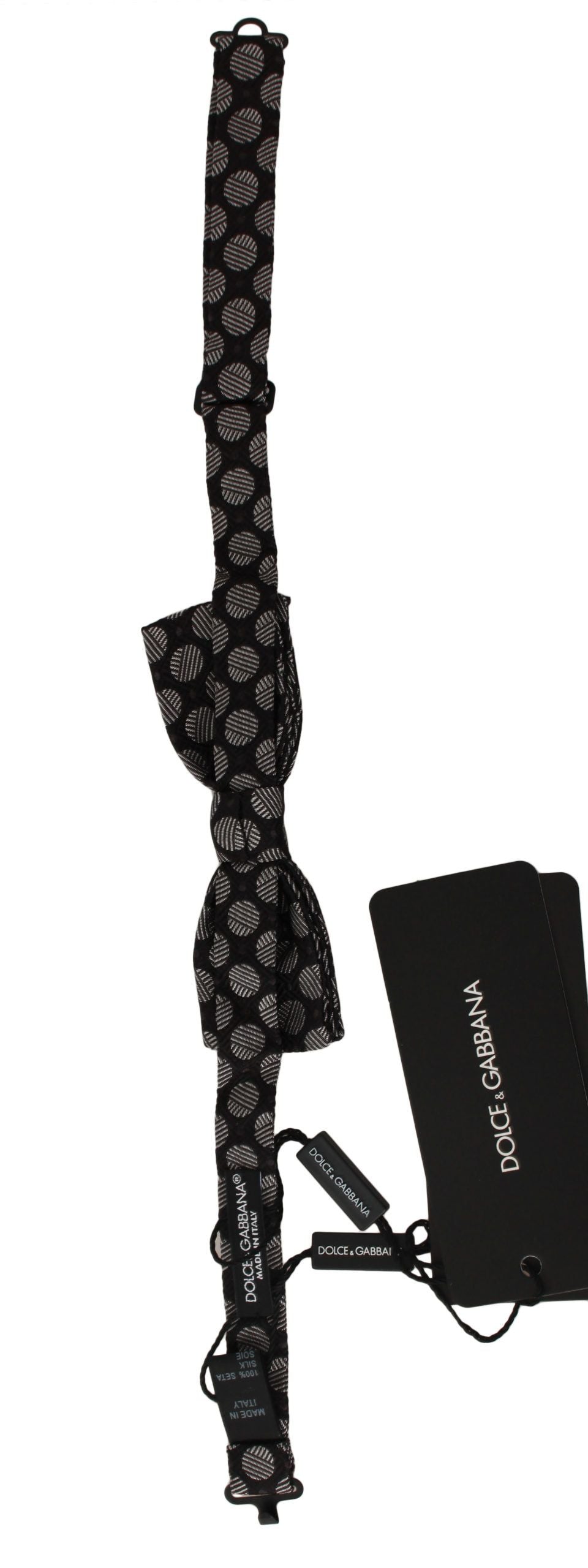 Dolce & Gabbana Brown Silk Polka Dot Jacquard Men  Bow Tie Papillon | Regal Royce